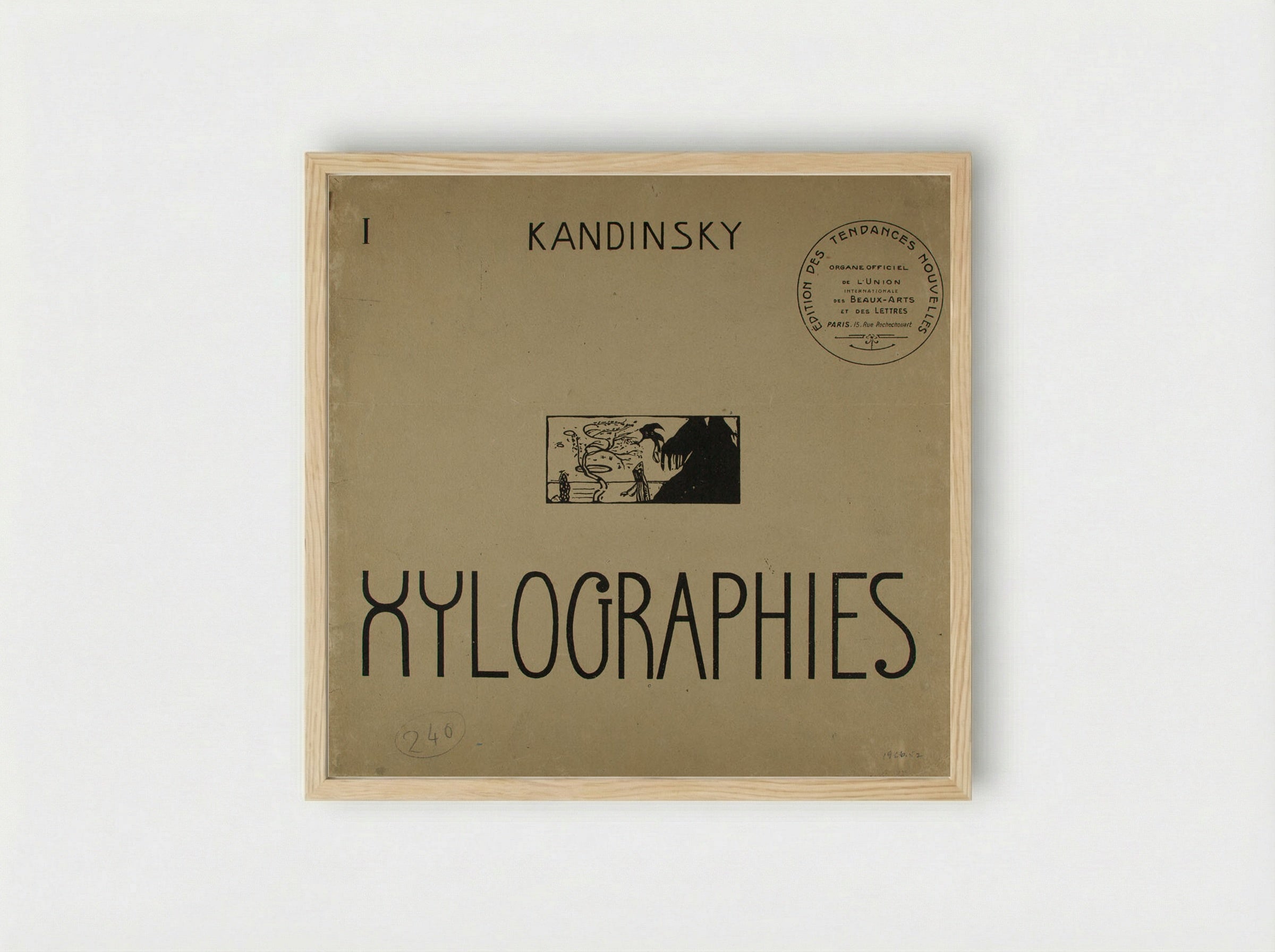 Cover of the portfolio Xylographies - Wassily Kandinsky - Framed Print Wood