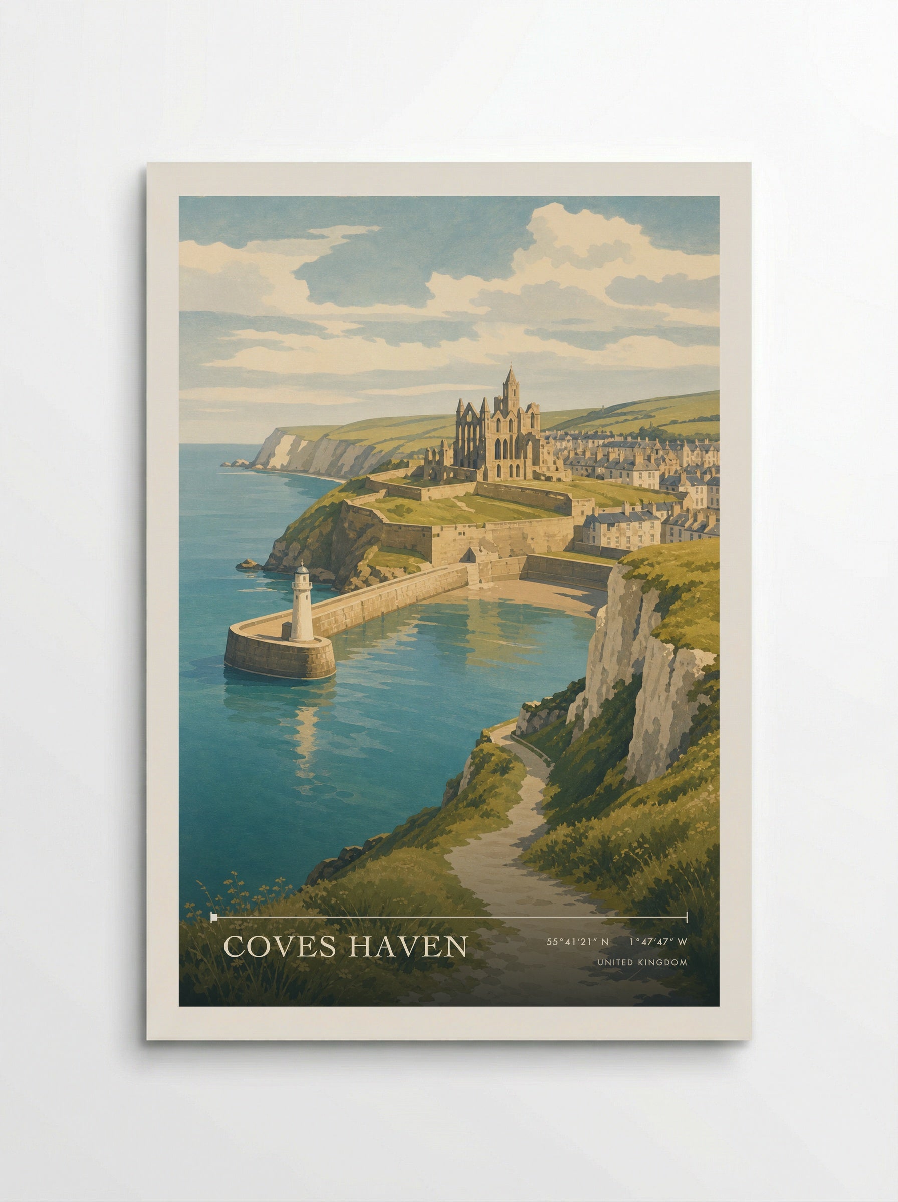 Coves Haven United Kingdom Travel Poster - Poster