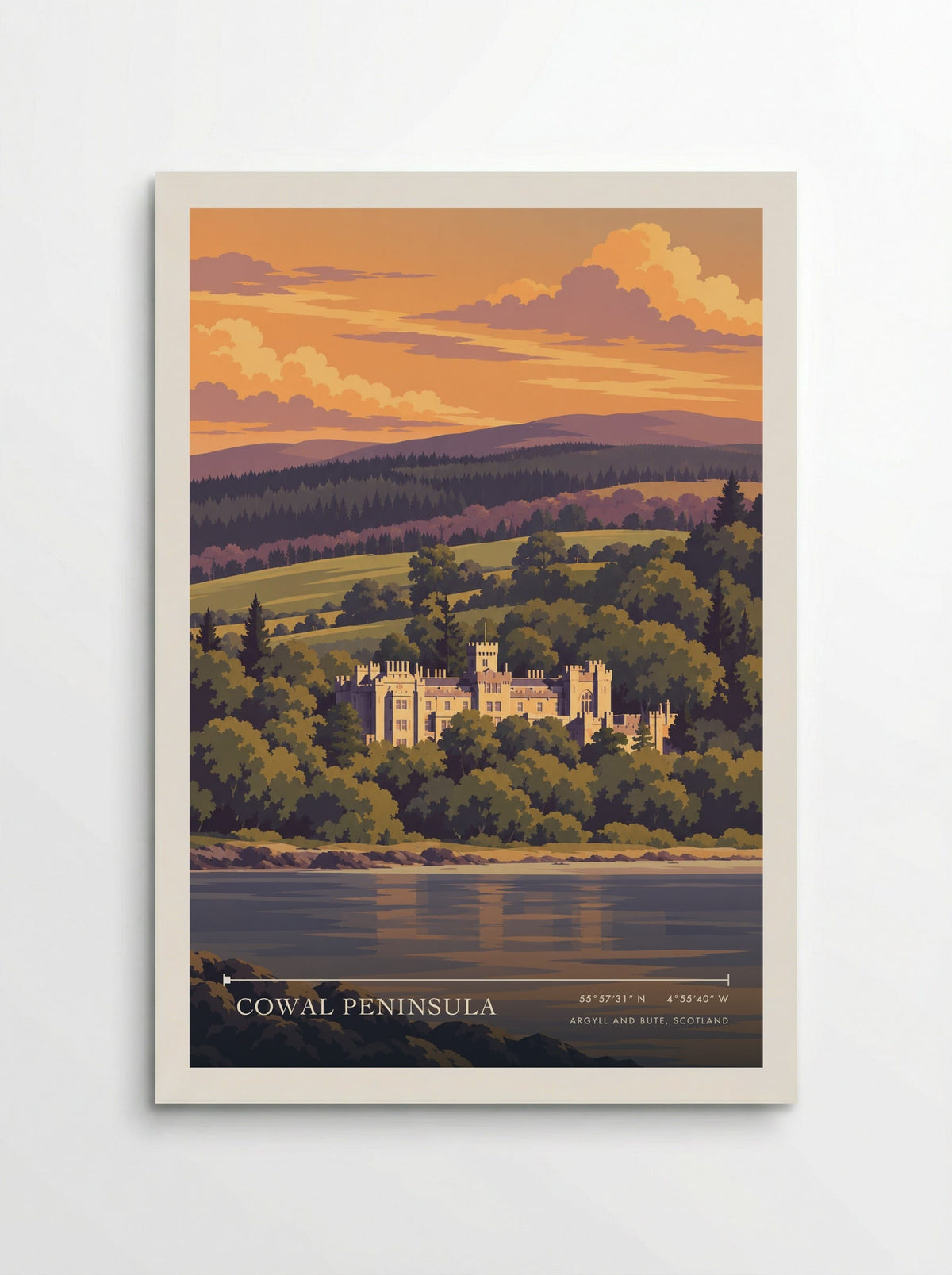 Cowal Peninsula, Argyll and Bute, Scotland | Travel Poster - Poster