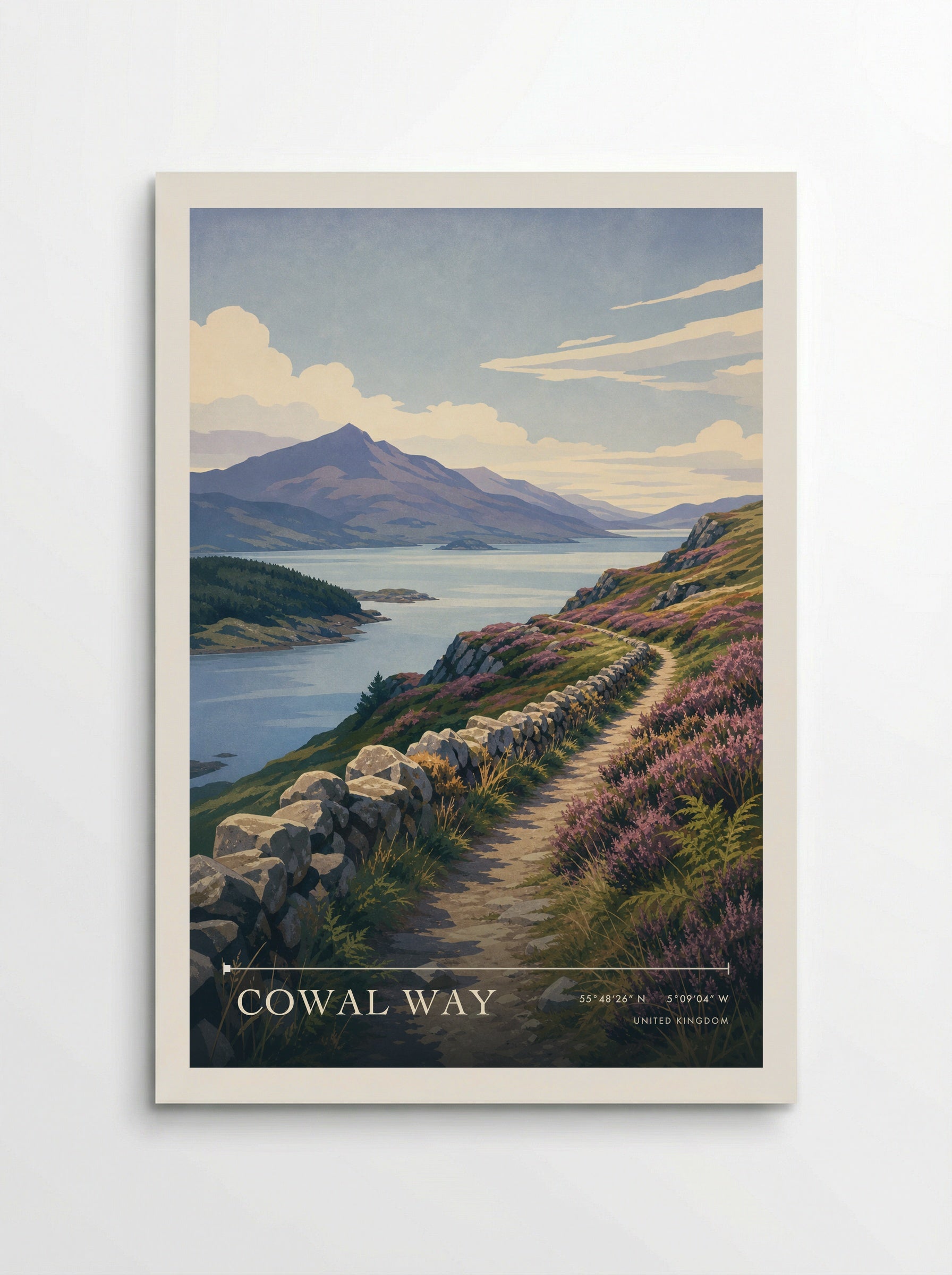 Cowal Way United Kingdom Travel Poster - Poster