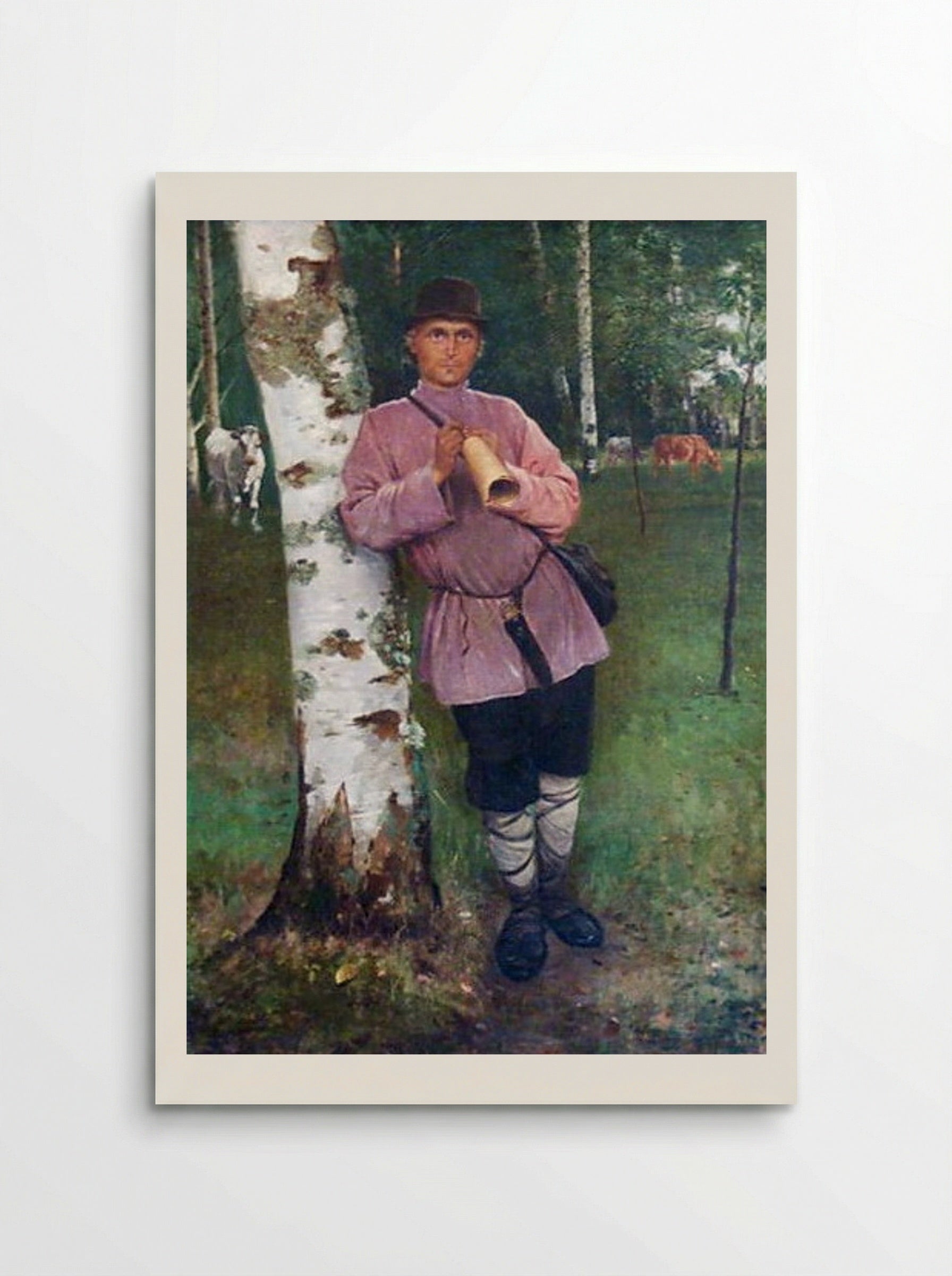 Cowboy - Nikolay Bogdanov-Belsky - Poster