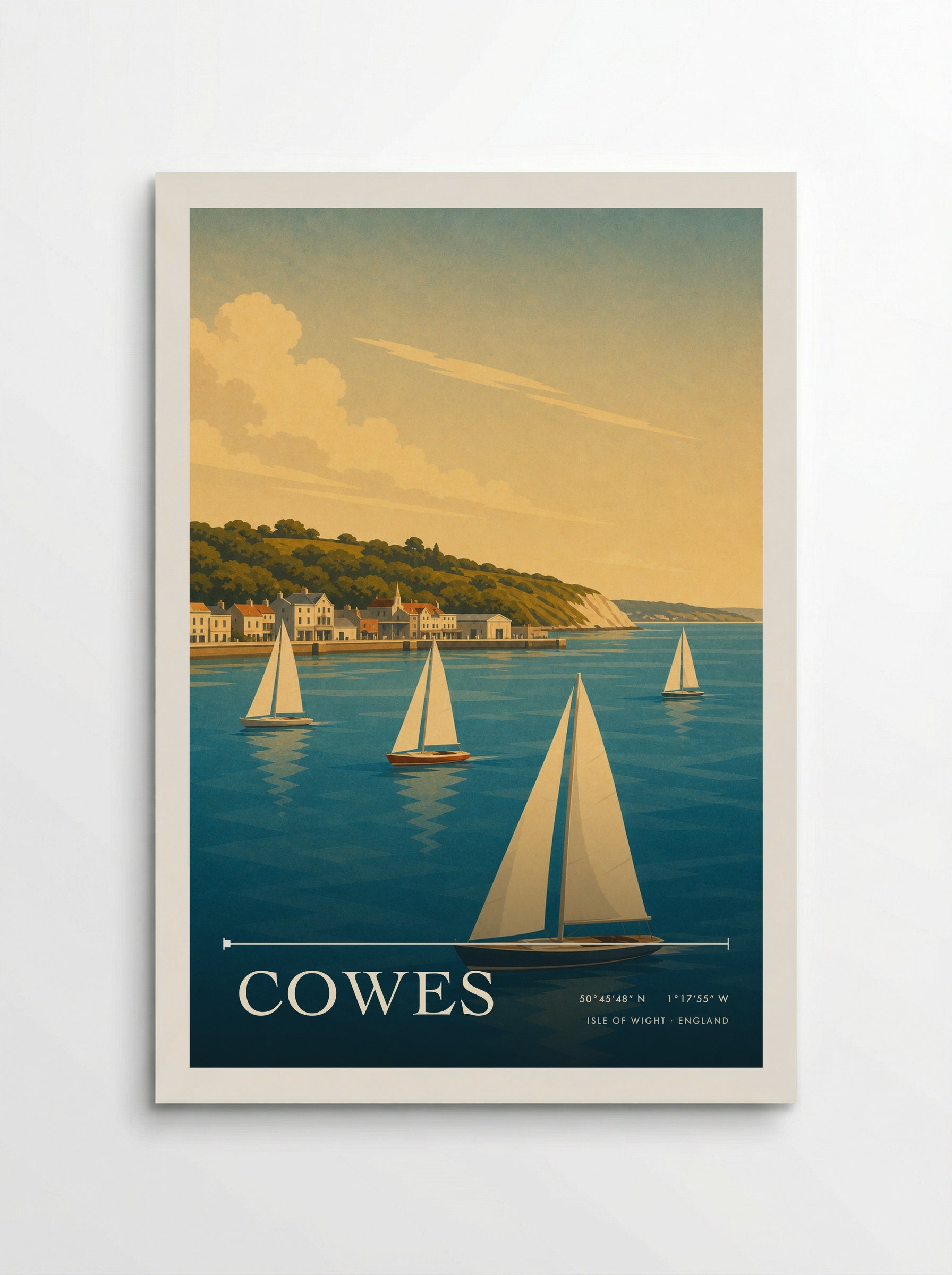 Cowes Isle of Wight England Travel Poster - Poster