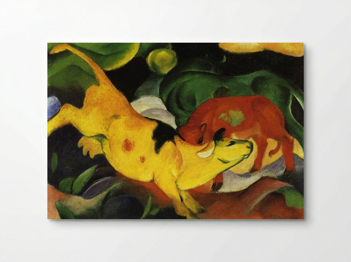 Cows, Yellow-Red-Green - Franz Marc - Poster