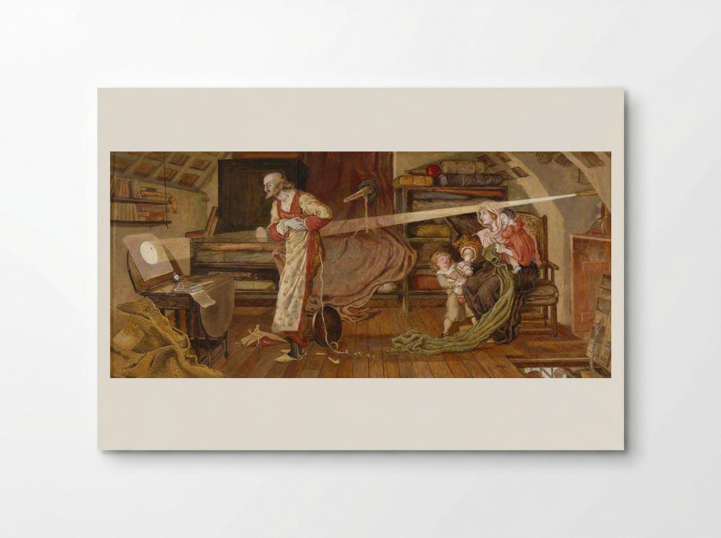 Crabtree watching the Transit of Venus in 1639 - Ford Madox Brown - Poster