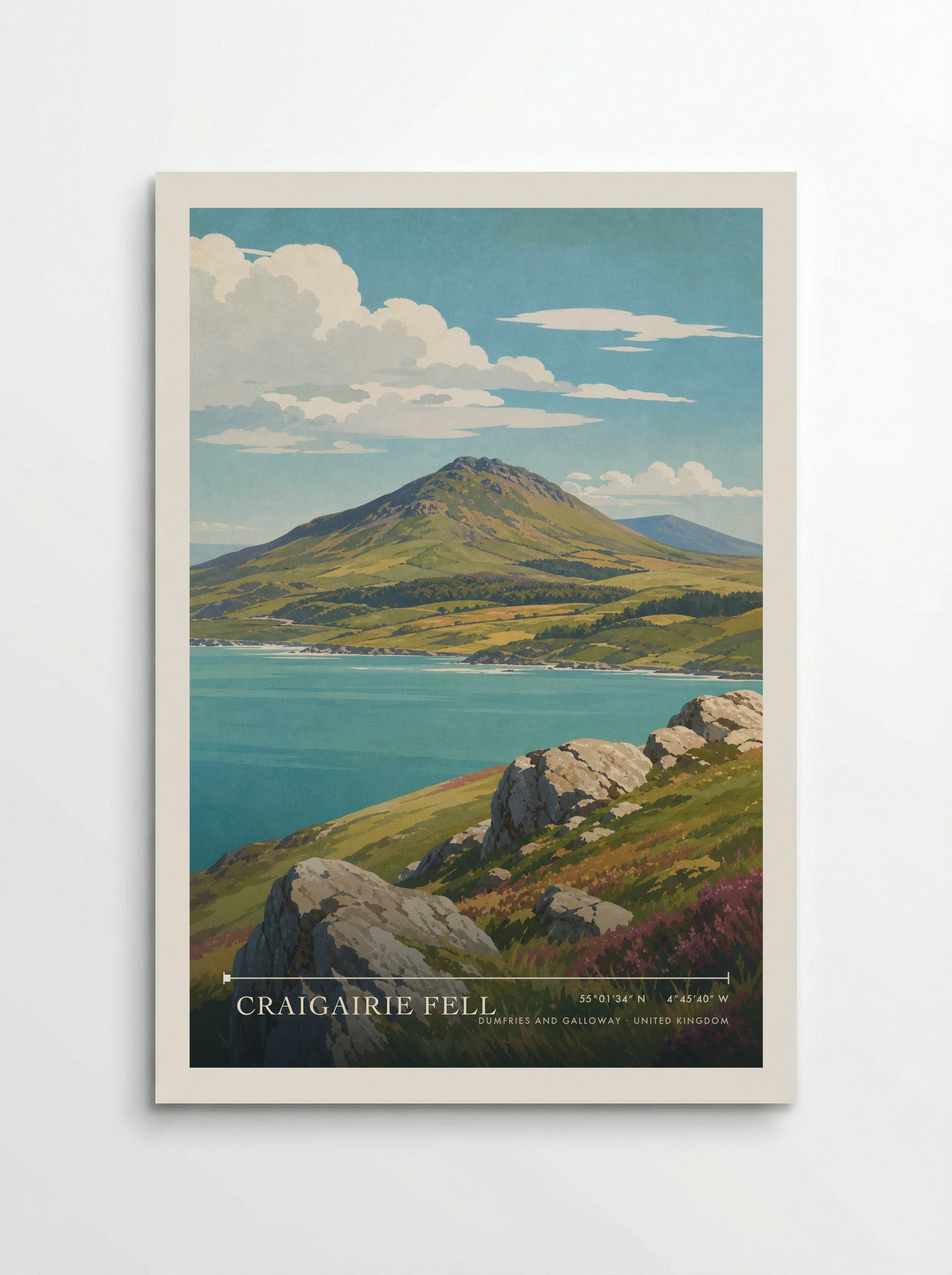 Craigairie Fell Dumfries and Galloway United Kingdom Travel Poster - Poster