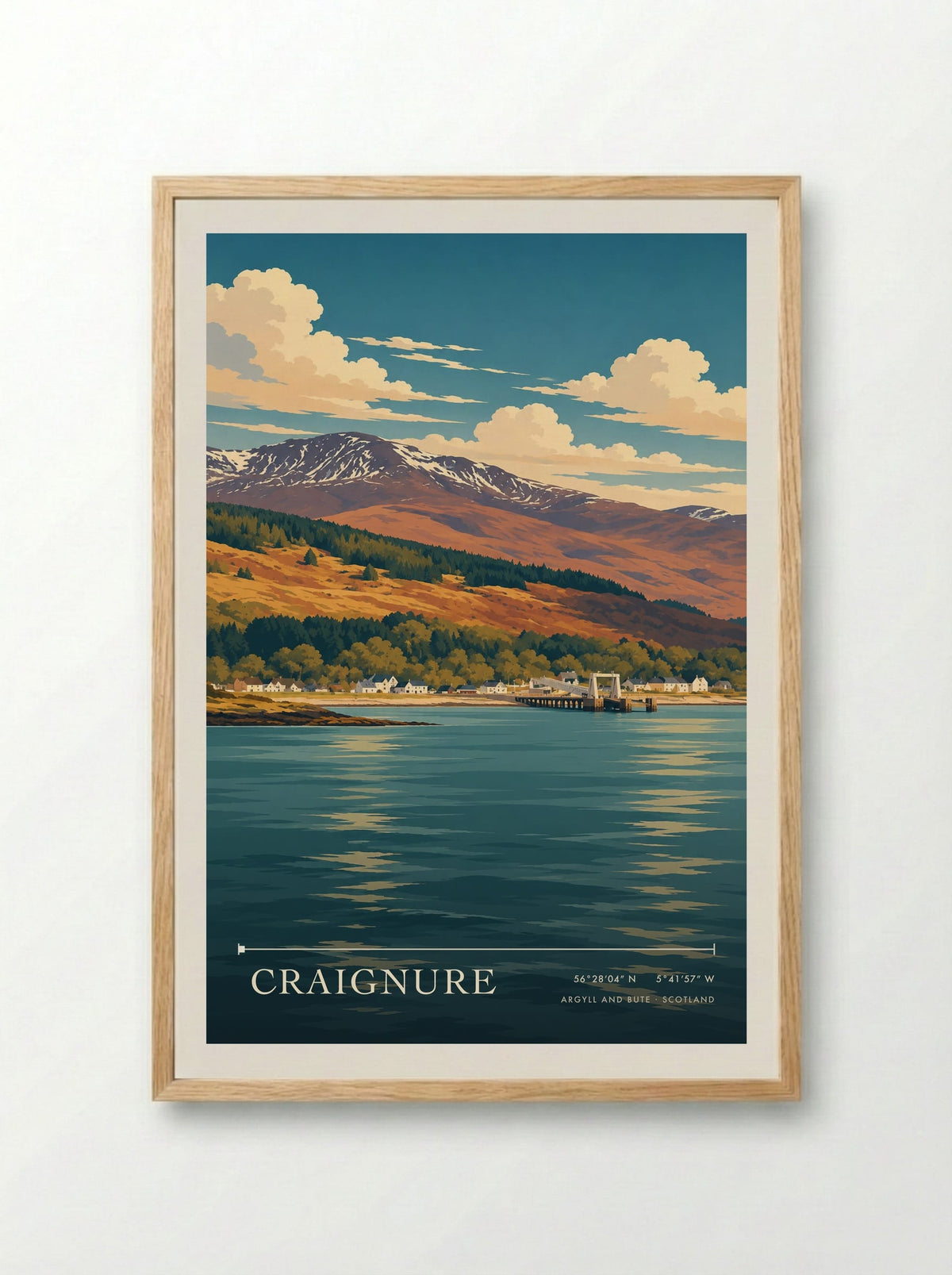 Craignure, Argyll and Bute | Travel Poster - Framed Print Wood
