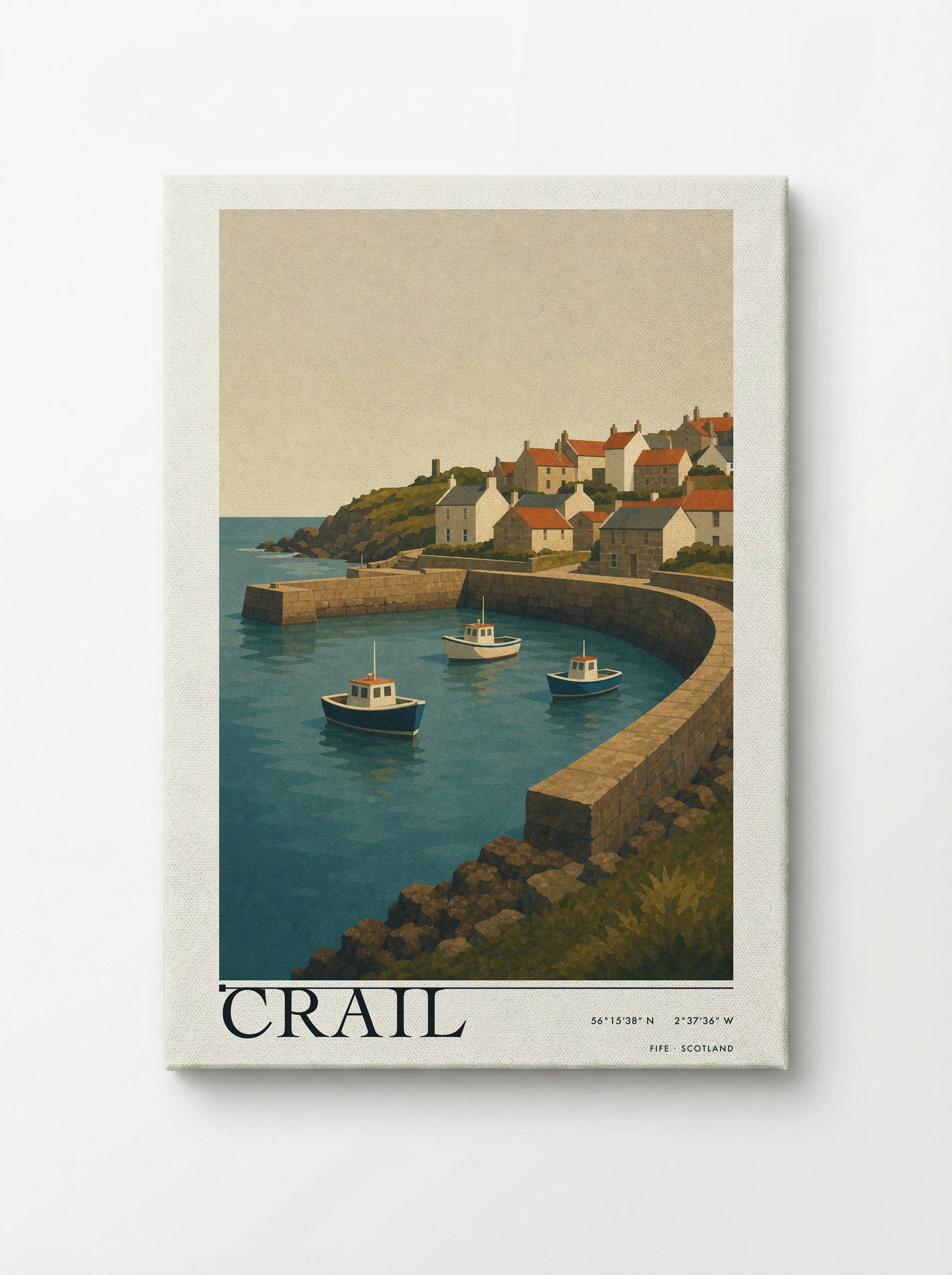 Crail Fife Travel Poster - Canvas