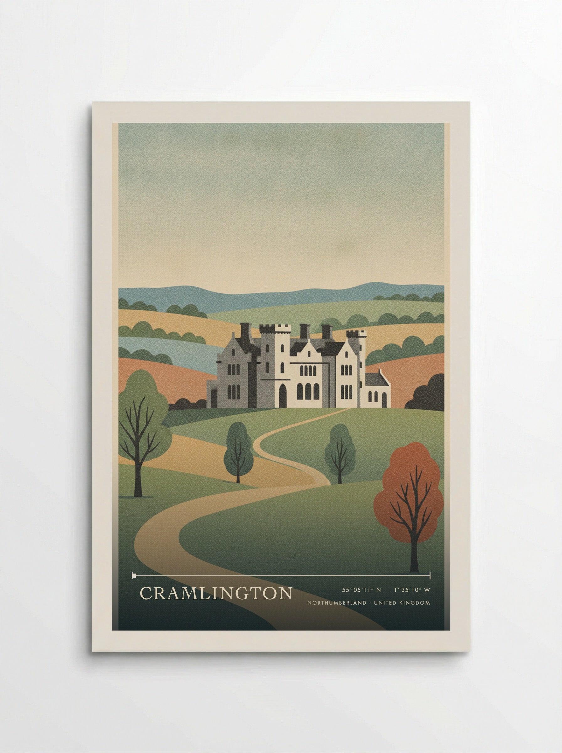 Cramlington Northumberland United Kingdom Travel Poster - Poster