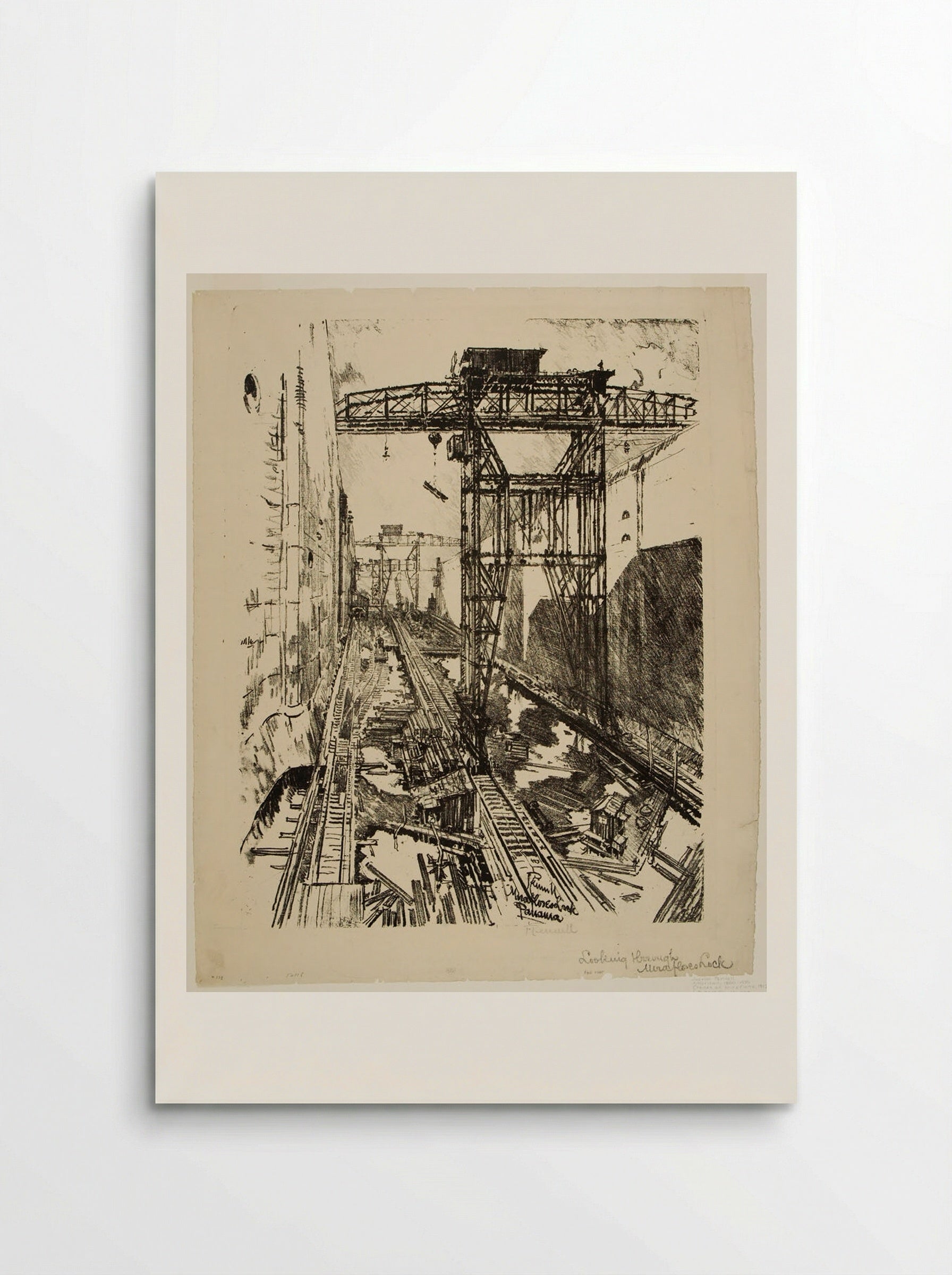 Cranes at Miraflores - Joseph Pennell - Poster