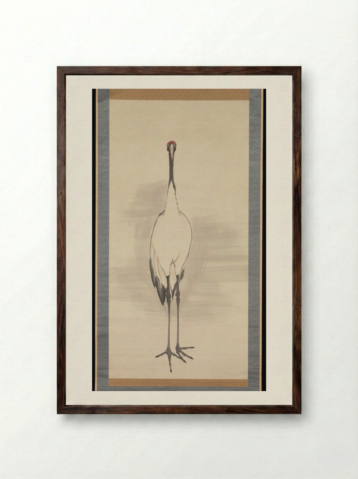 Cranes - Nagasawa Rosetsu - Framed Print Dark Wood
