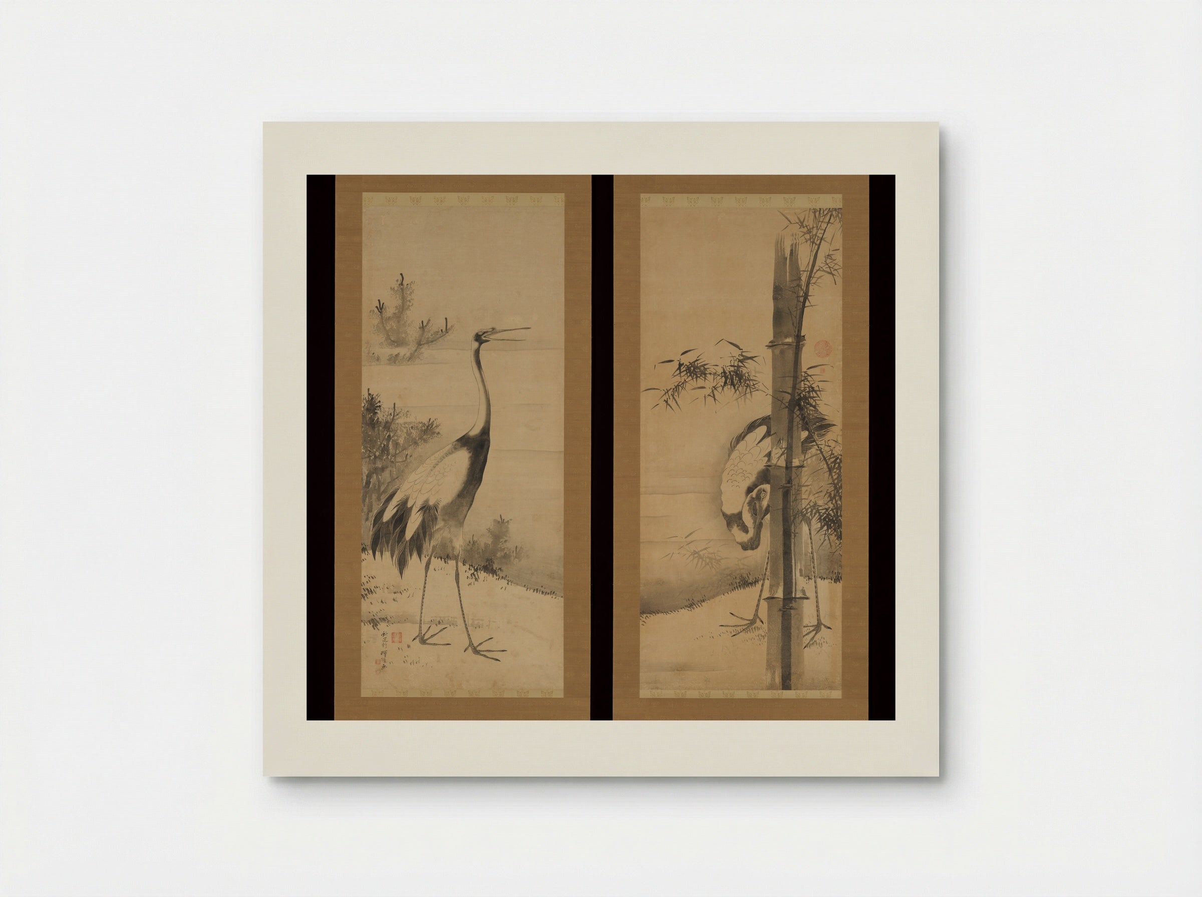 Cranes - Soga Shōhaku - Poster