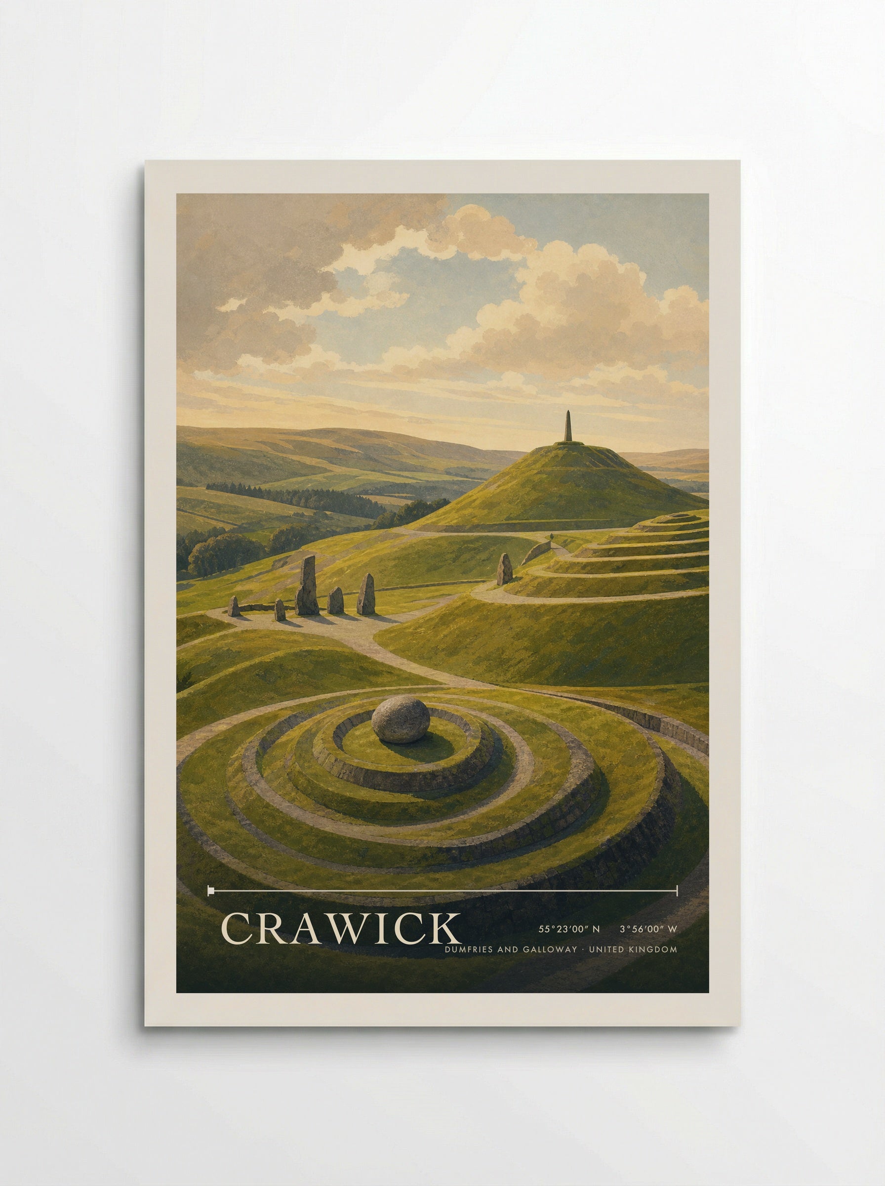 Crawick Dumfries and Galloway United Kingdom Travel Poster - Poster
