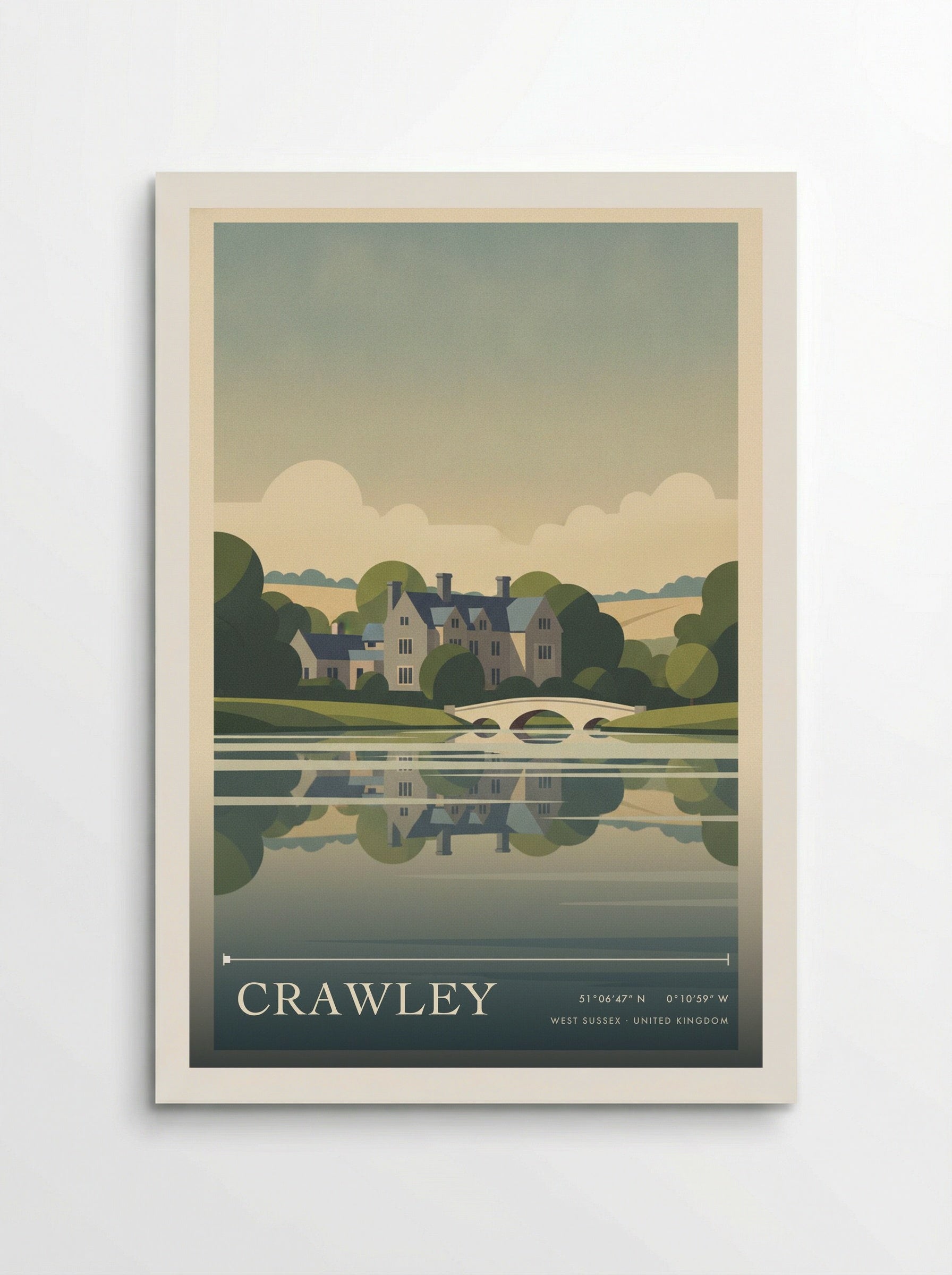 Crawley West Sussex United Kingdom Travel Poster - Poster