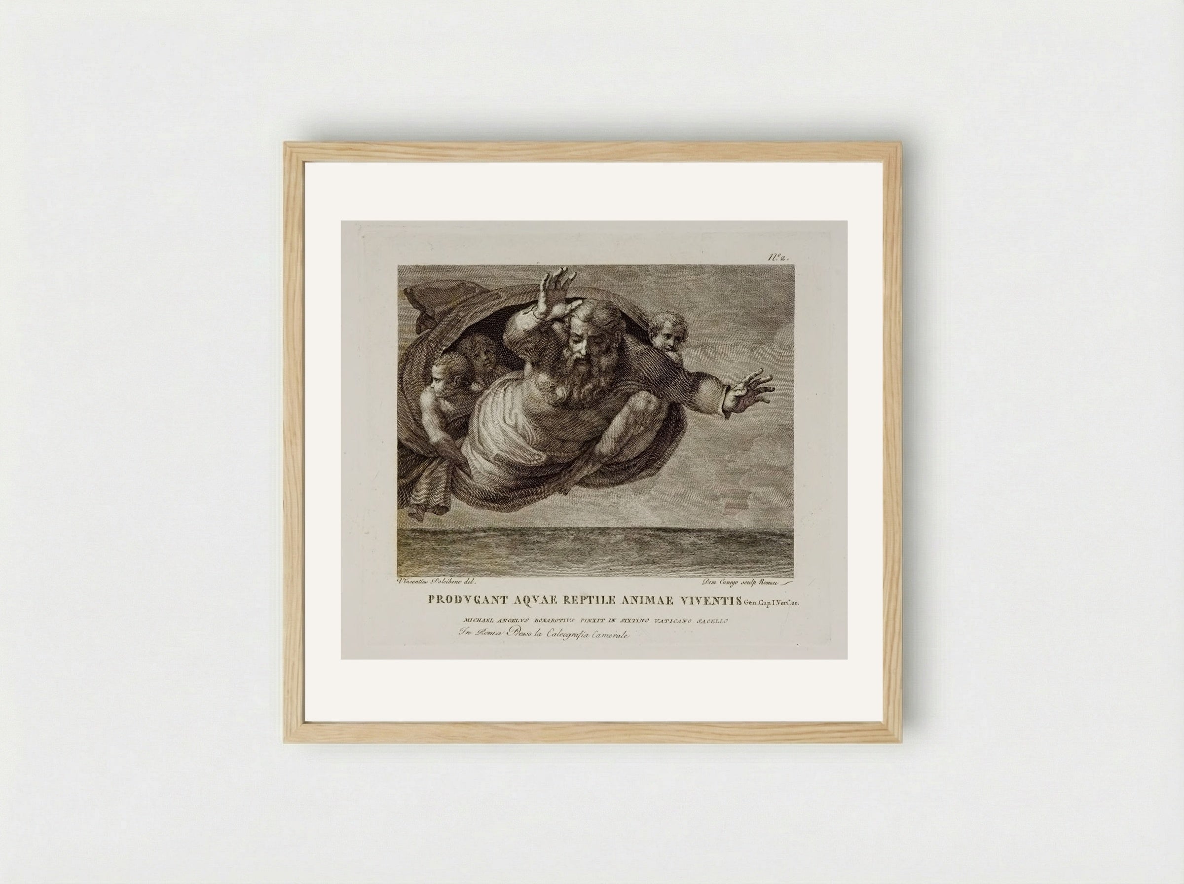 Creation of Animals - Domenico Cunego - Framed Print Wood