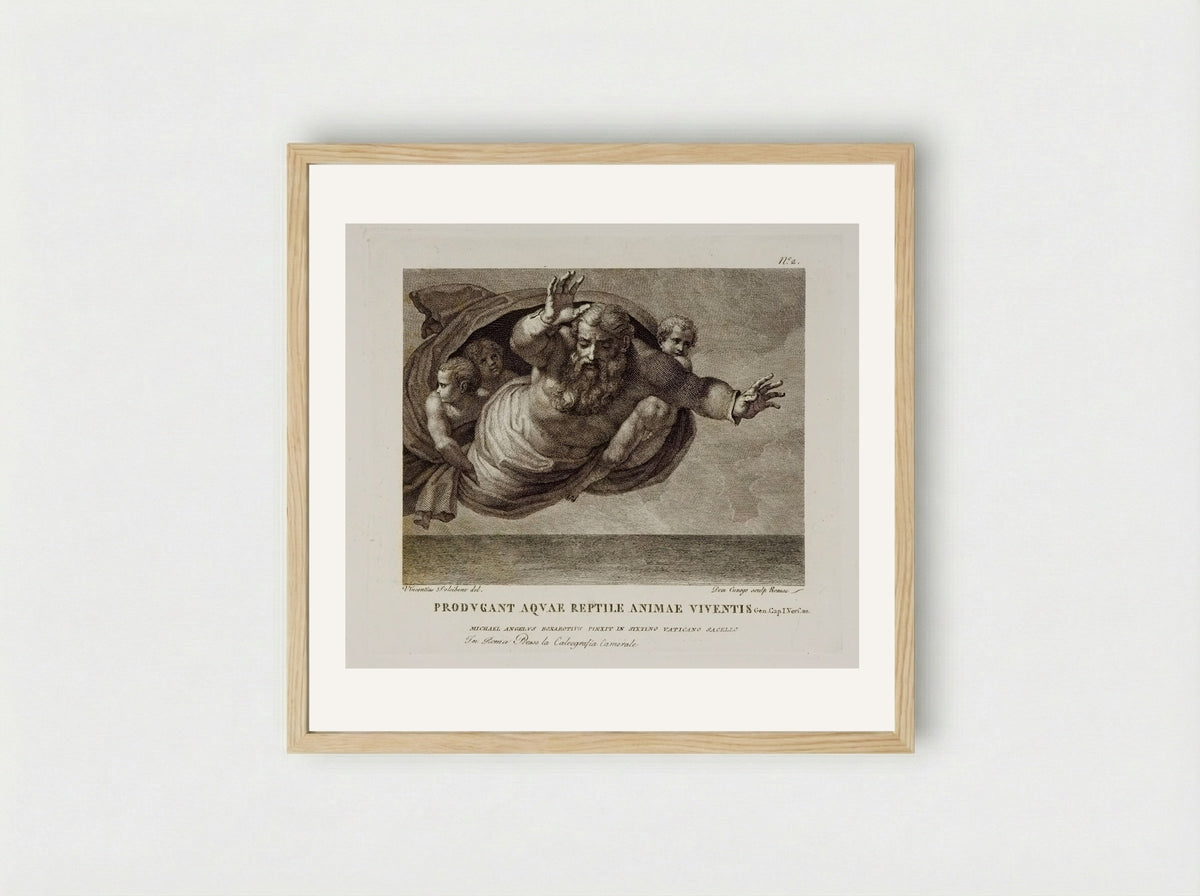 Creation of Animals - Domenico Cunego - Framed Print Wood