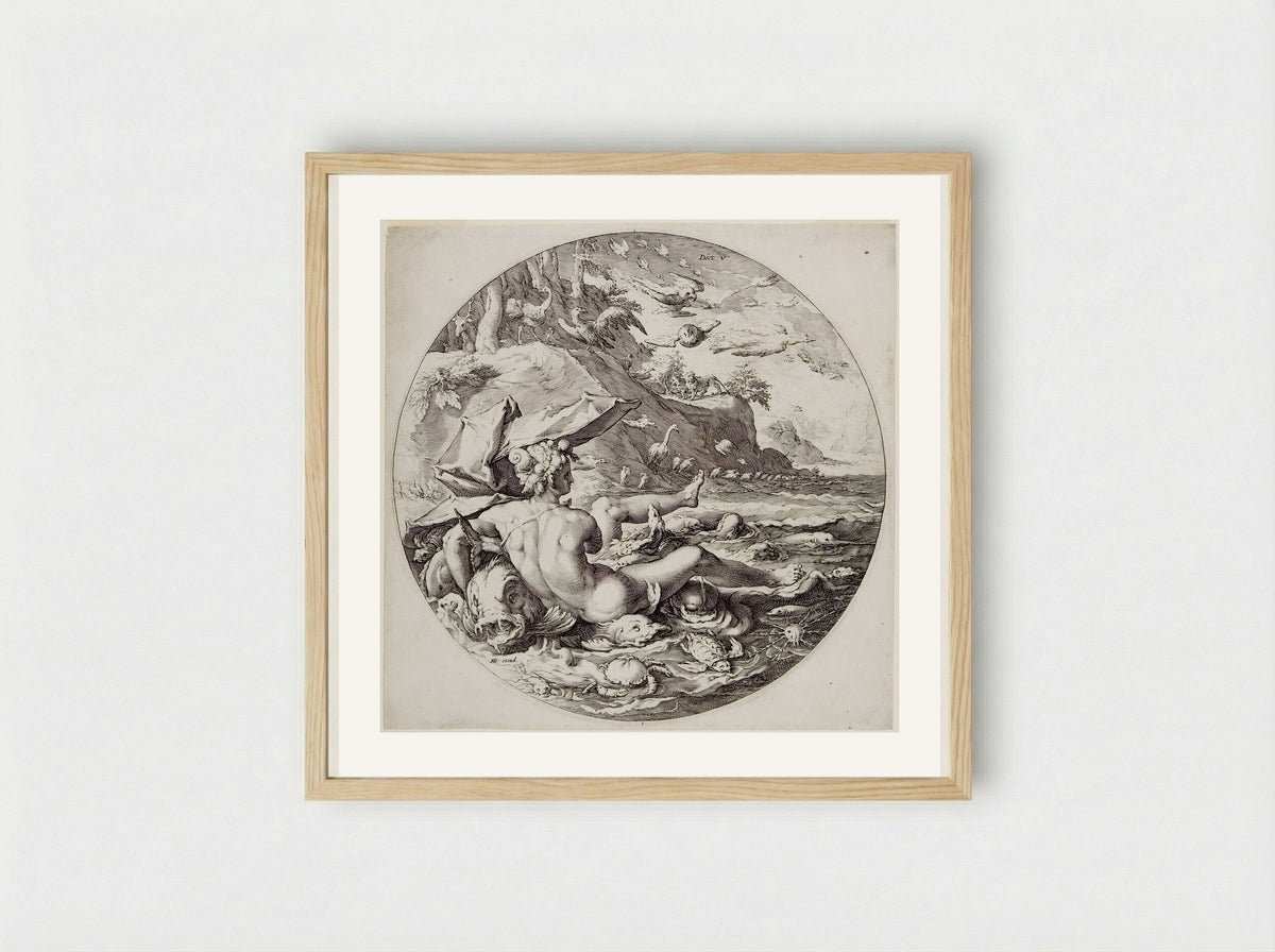 Creation of the World: Day Five - Jan Harmensz. Muller - Framed Print Wood
