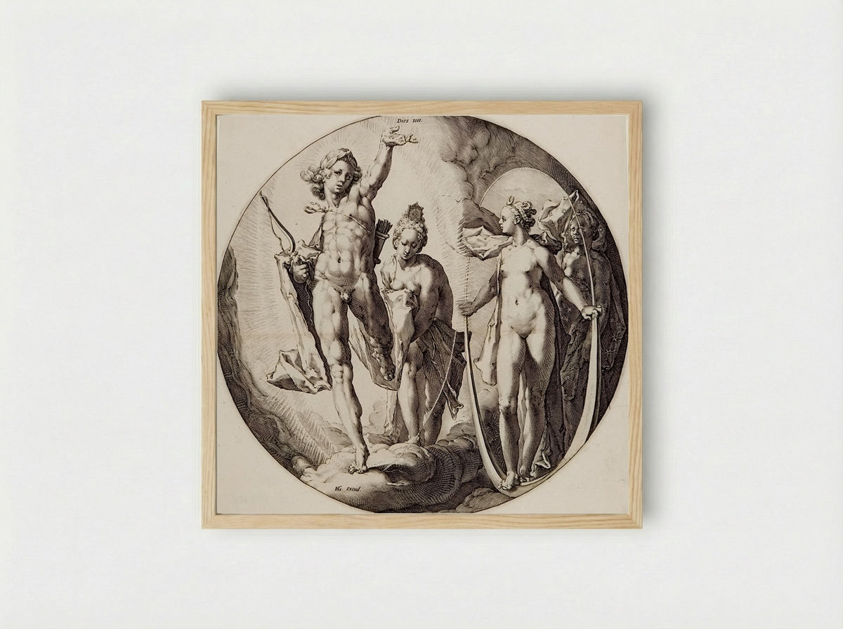 Creation of the World: Day Four - Jan Harmensz. Muller - Framed Print Wood