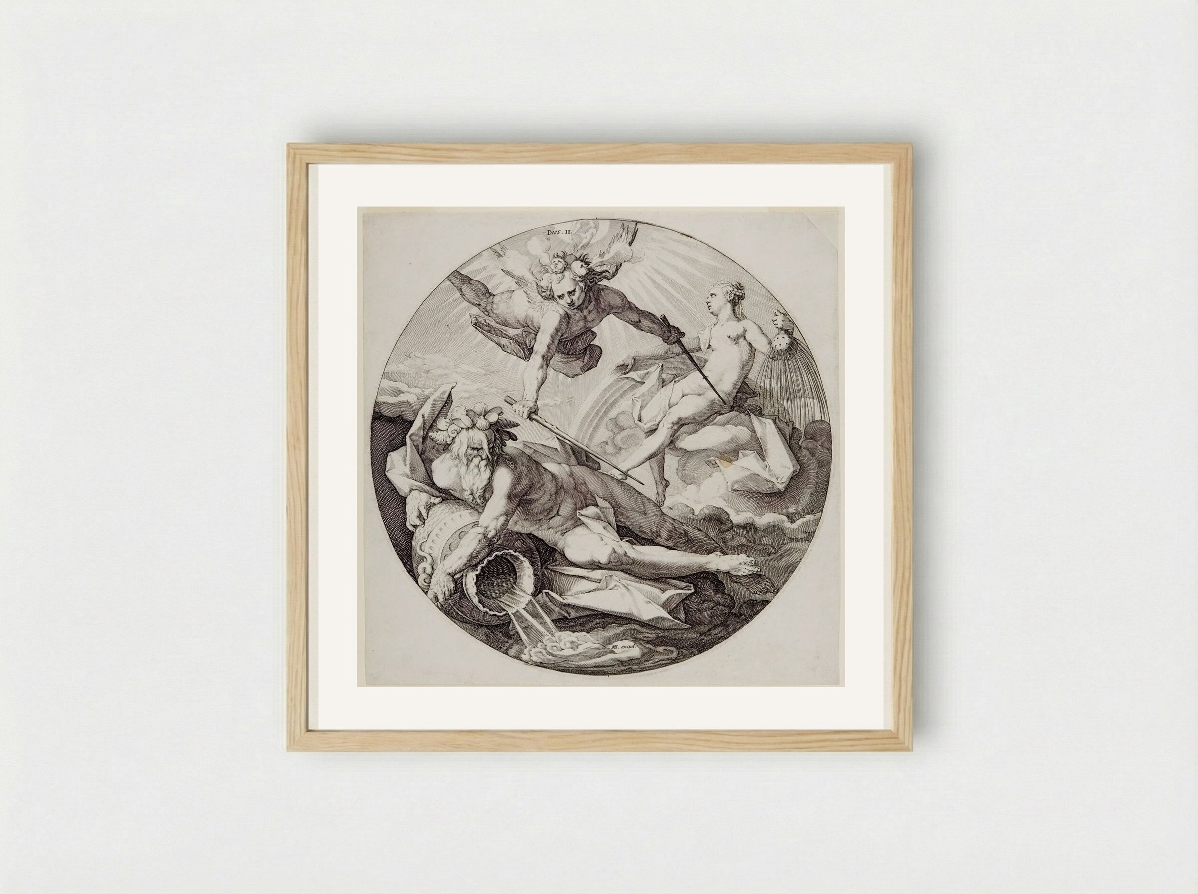 Creation of the World: Day Two - Jan Harmensz. Muller - Framed Print Wood