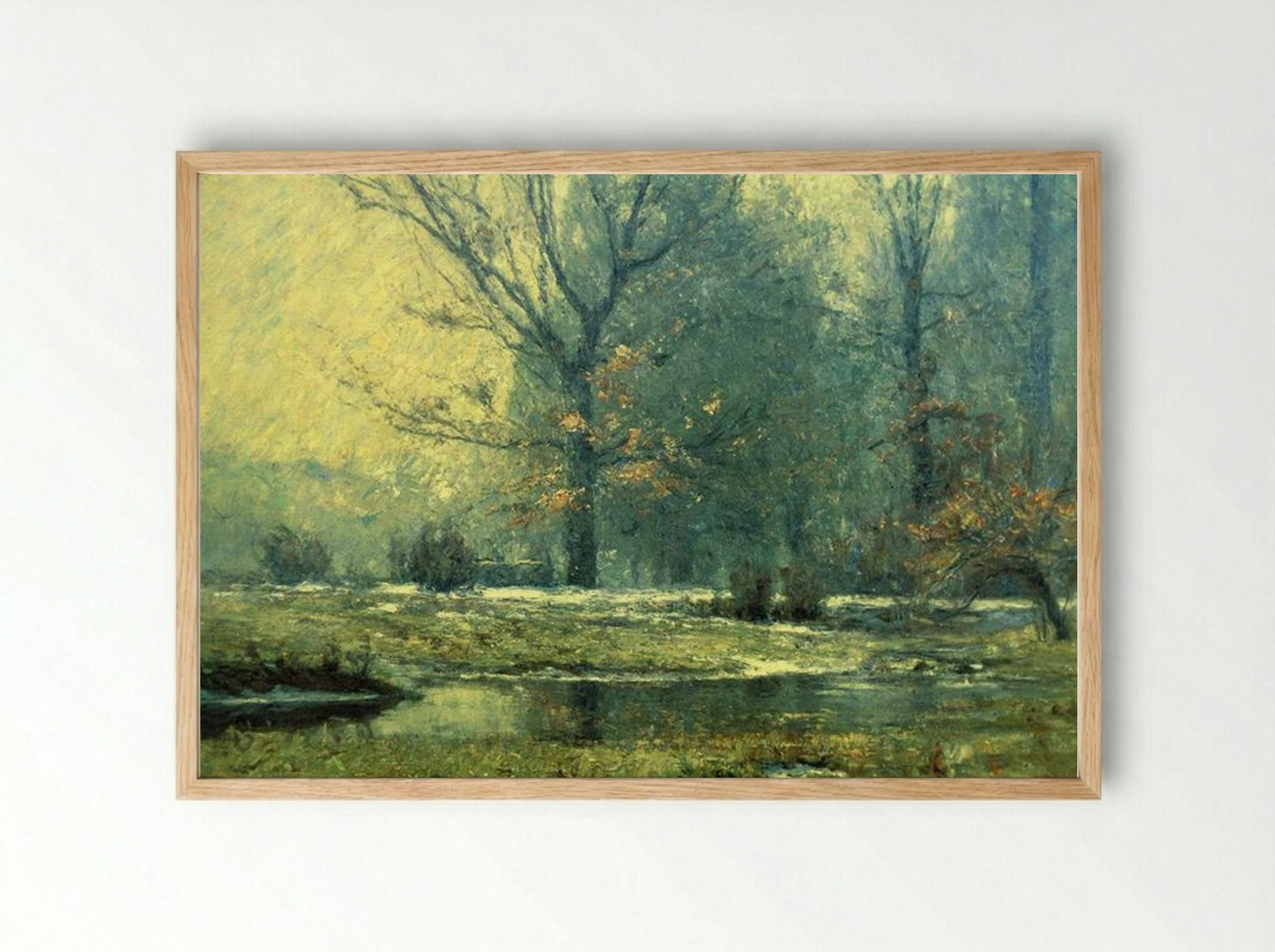 Creek in Winter - T. C. Steele - Framed Print Wood