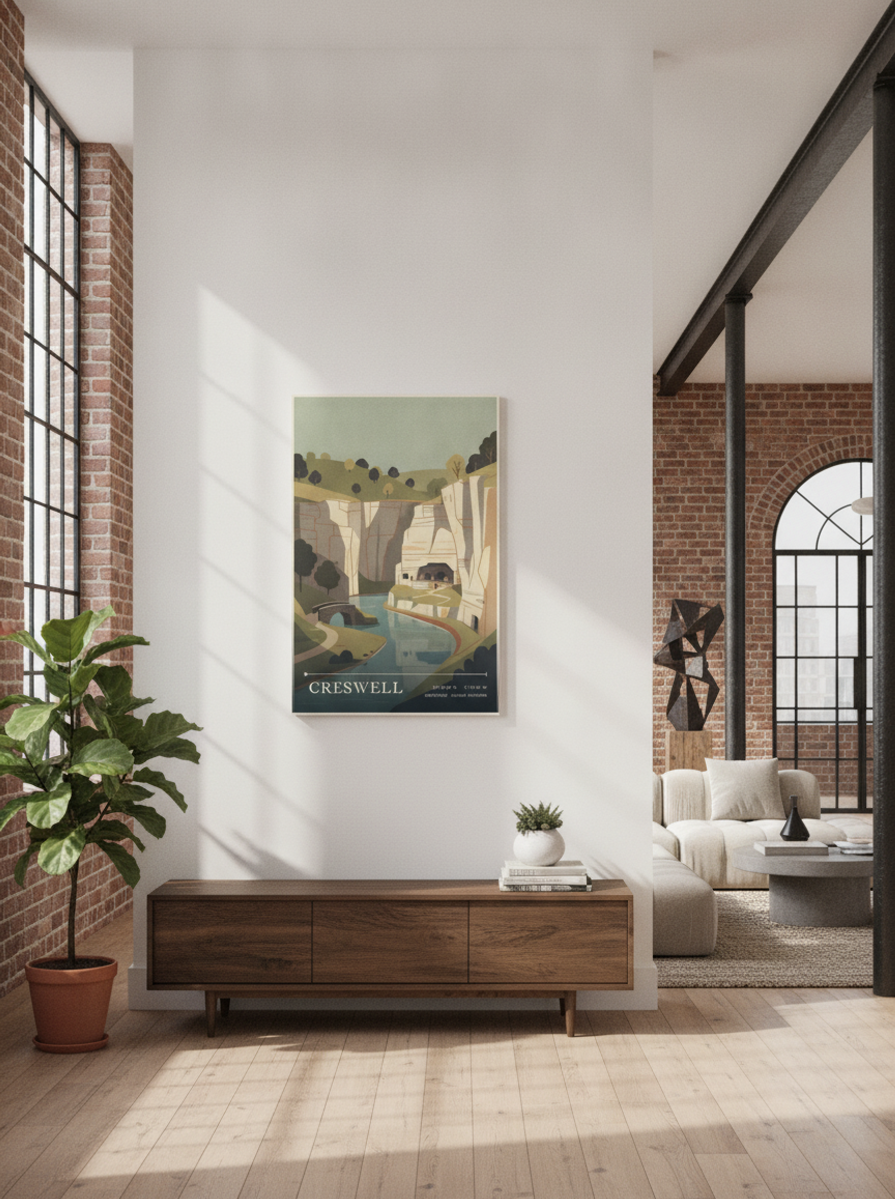 Creswell Derbyshire United Kingdom Travel Poster - Lifestyle