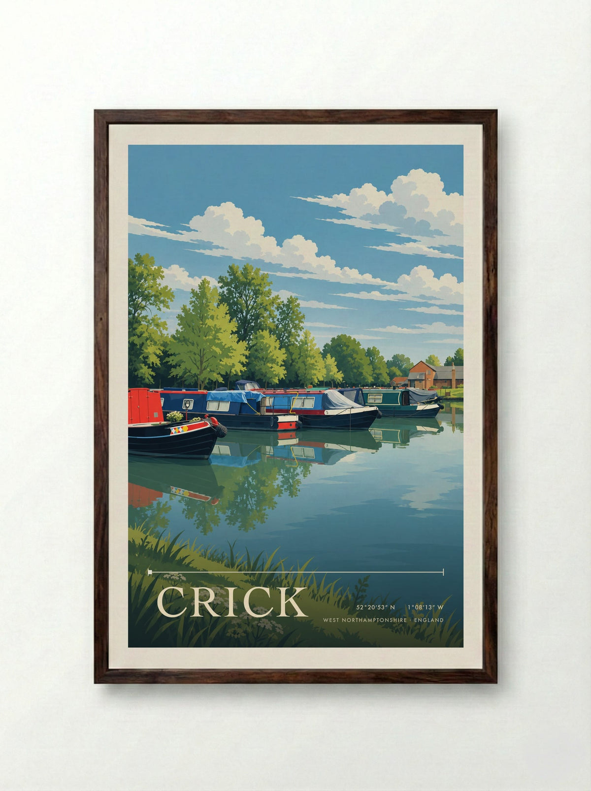 Crick, West Northamptonshire | Travel Poster - Framed Print Dark Wood