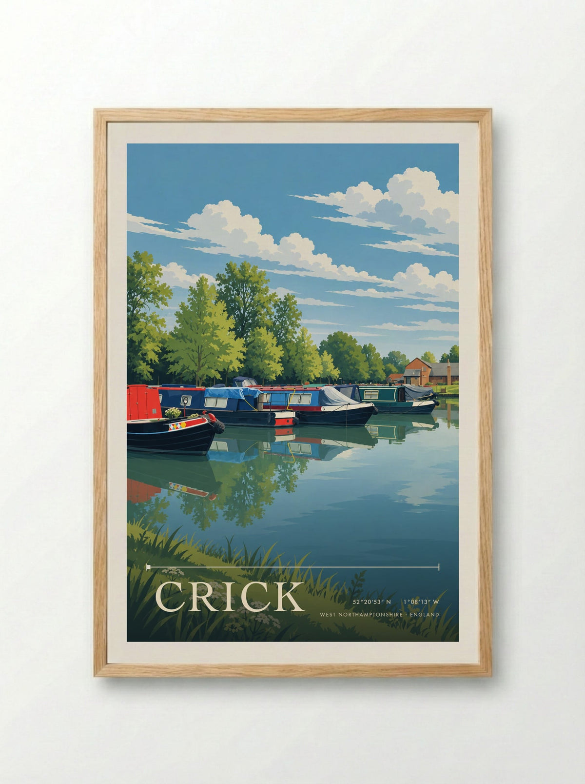 Crick, West Northamptonshire | Travel Poster - Framed Print Wood
