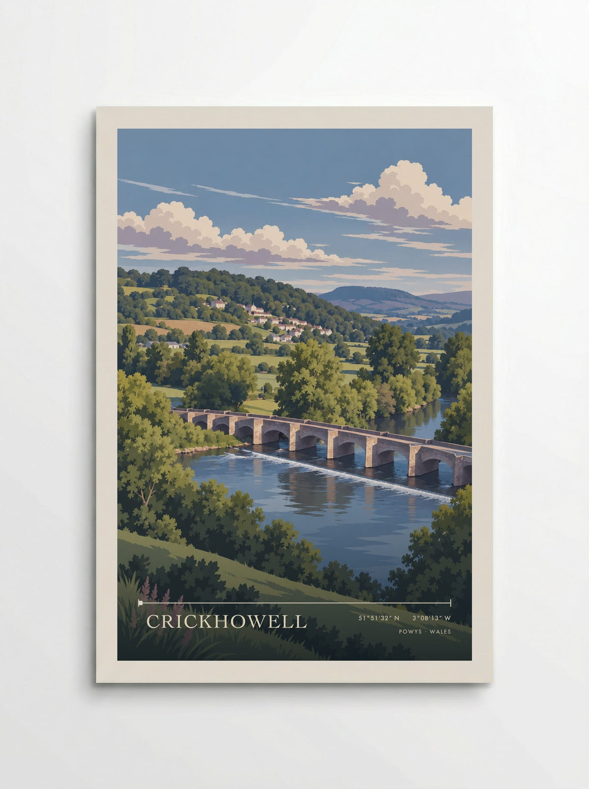Crickhowell, Powys | Travel Poster - Poster