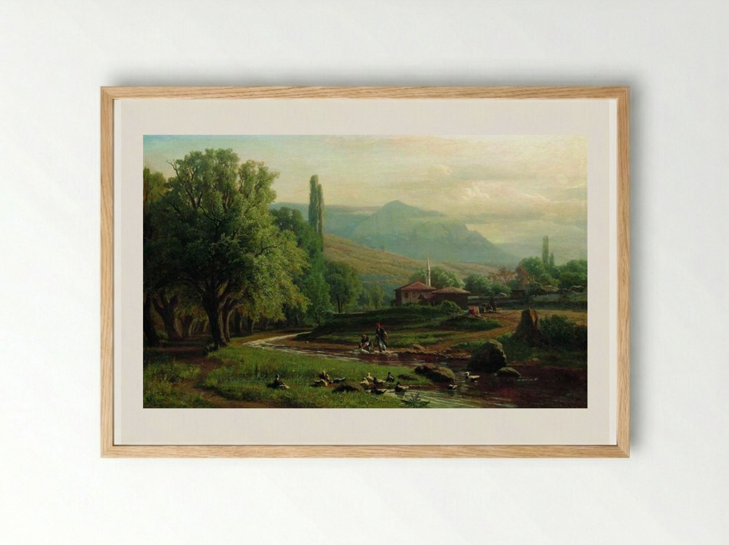 Crimean Summer Landscape - Volodymyr Orlovsky - Framed Print Wood