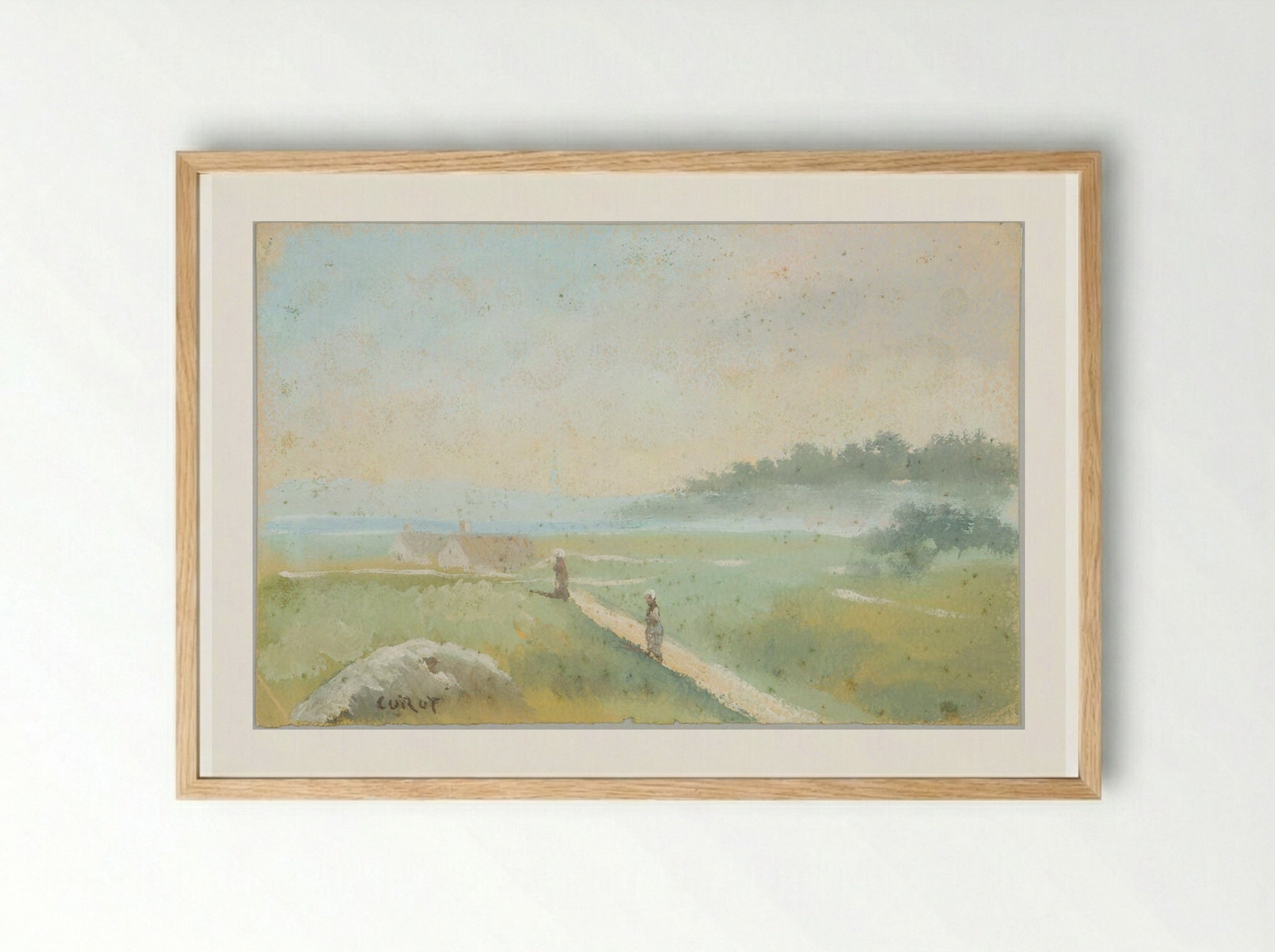 Croisy - Jean-Baptiste-Camille Corot - Framed Print Wood