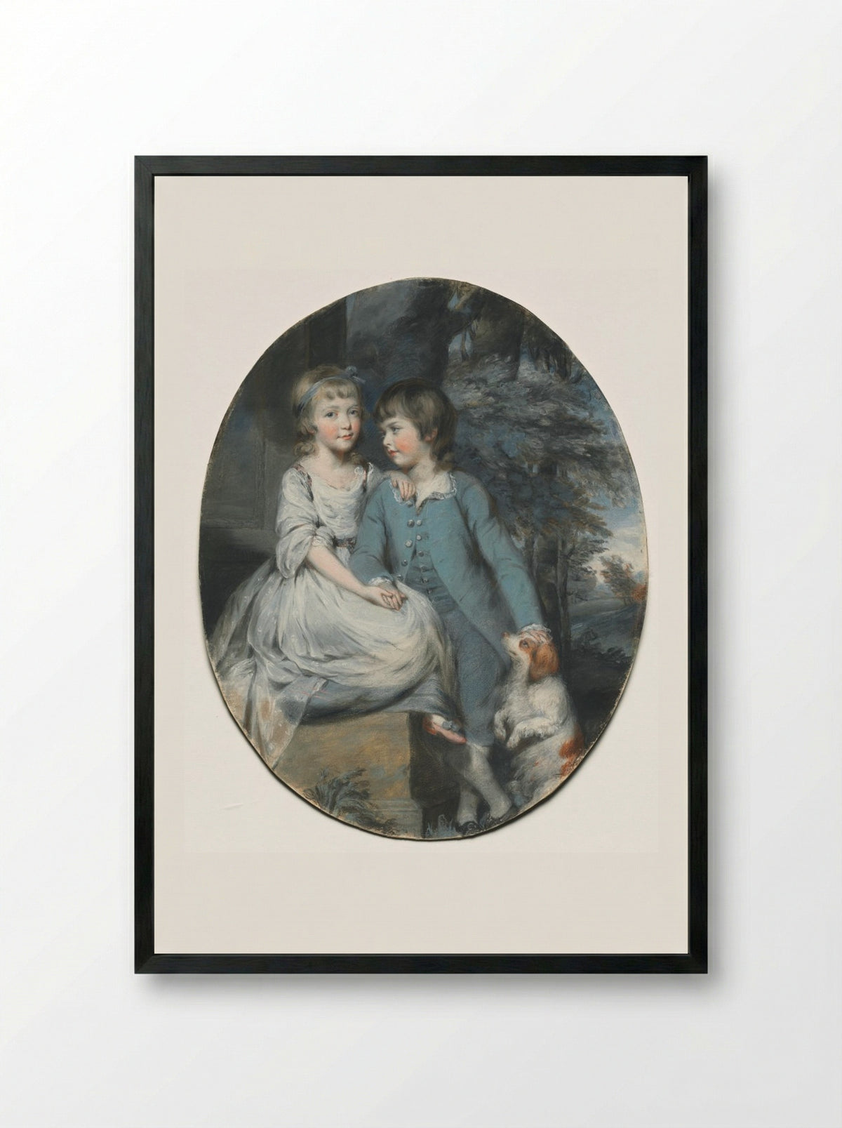Cropley Ashley-Cooper and Mary Anne Ashley-Cooper - Daniel Gardner - Framed Print Black