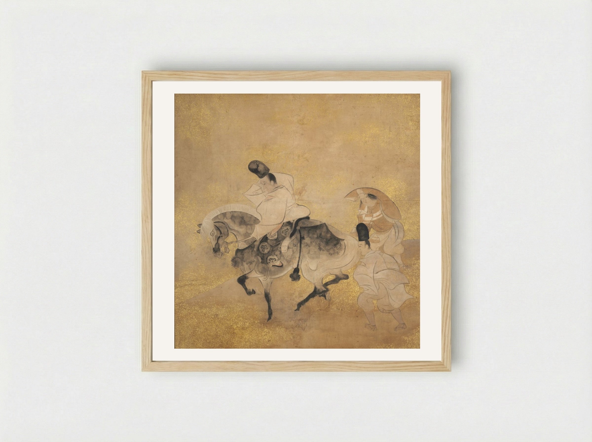 Crossing at Sano - Tawaraya Sōtatsu - Framed Print Wood