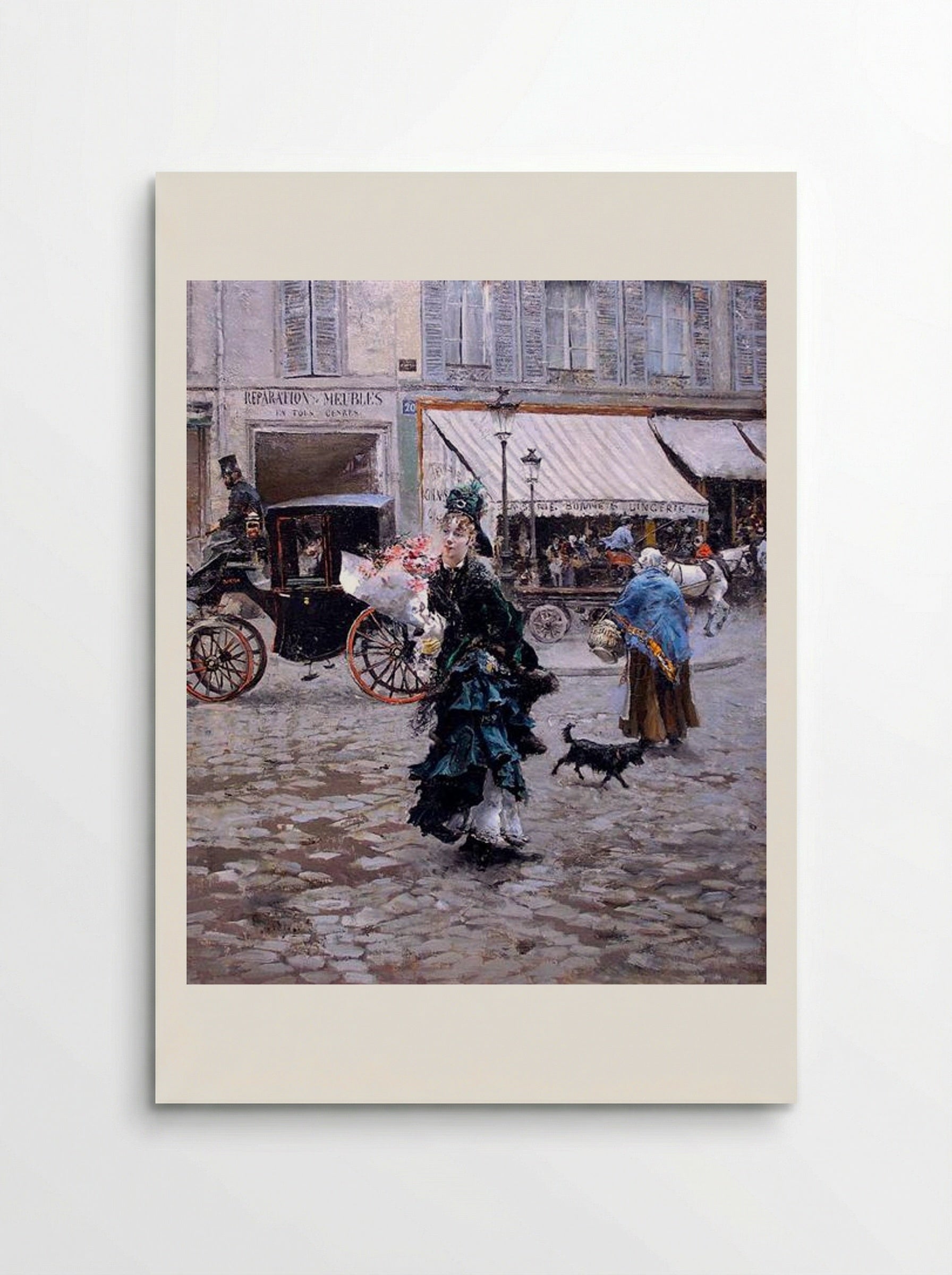 Crossing the Street - Giovanni Boldini - Poster