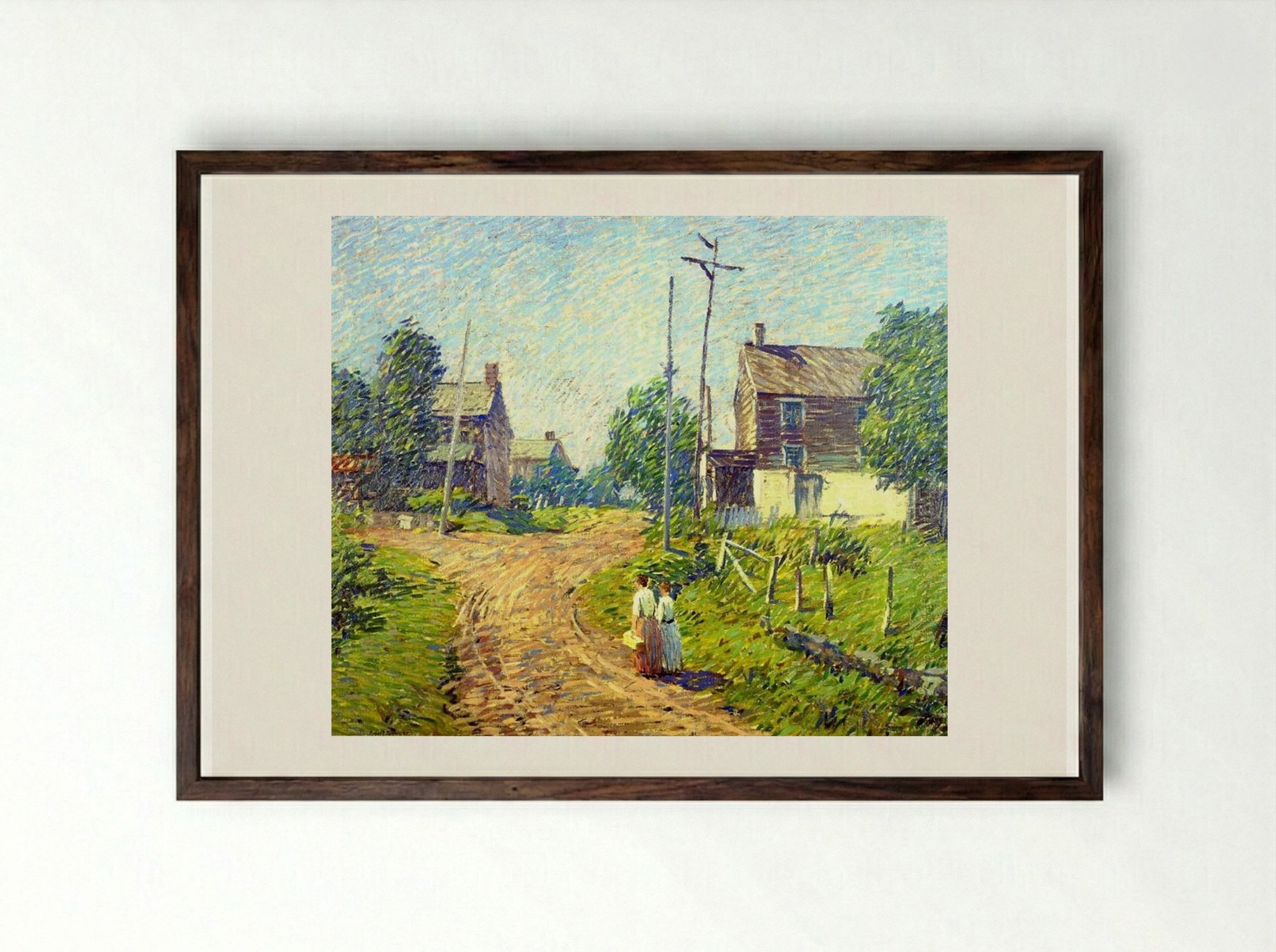 Crossroad - Robert Spencer - Framed Print Dark Wood