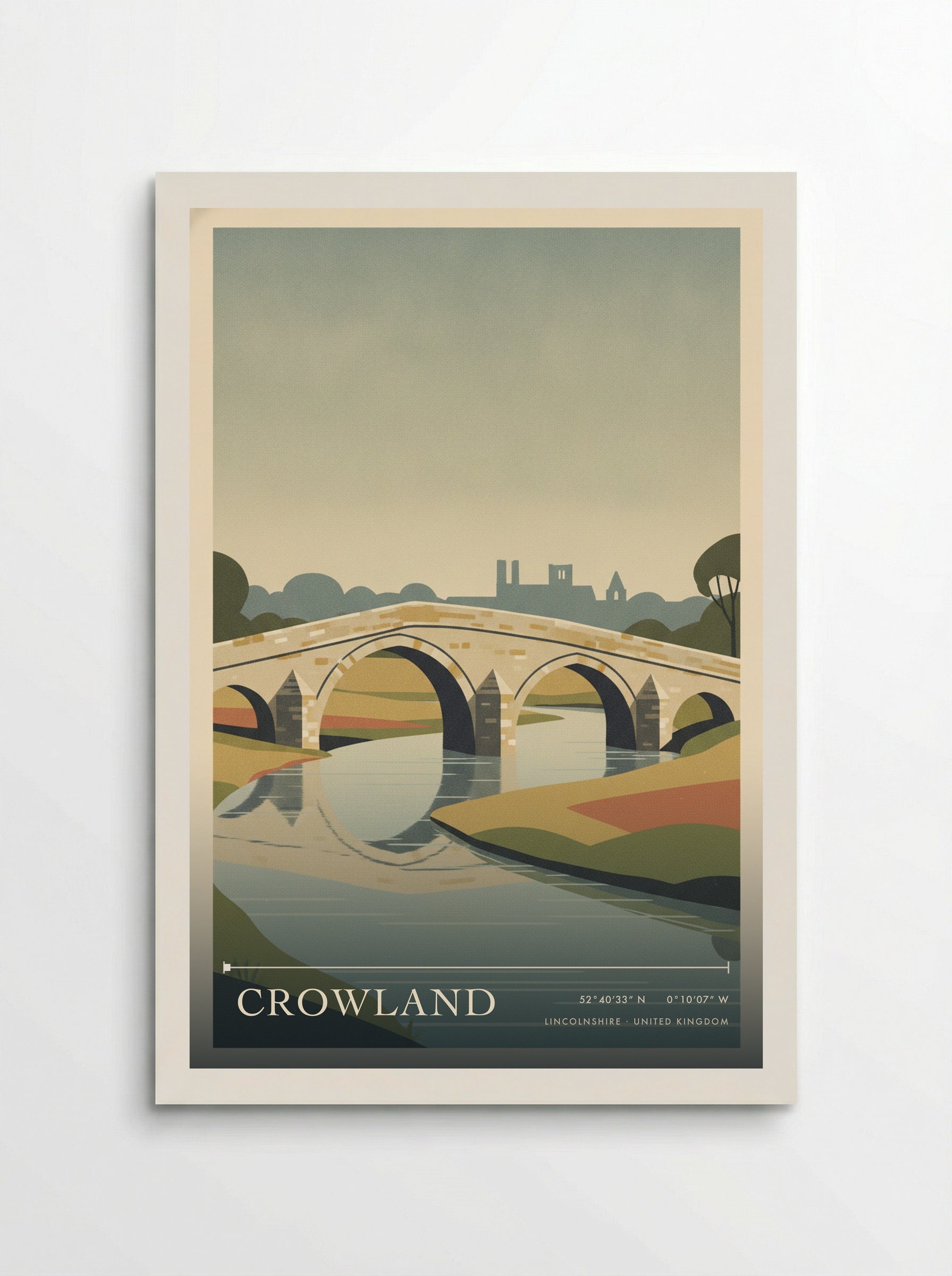 Crowland Lincolnshire United Kingdom Travel Poster - Poster