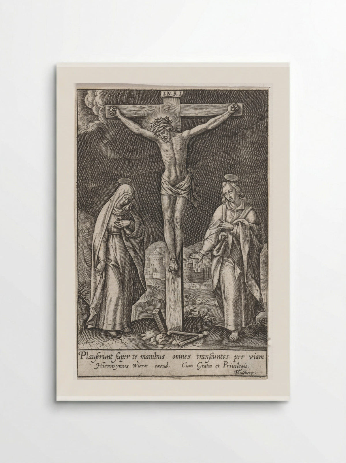 Crucifixion of Christ - Hieronymus Wierix - Poster
