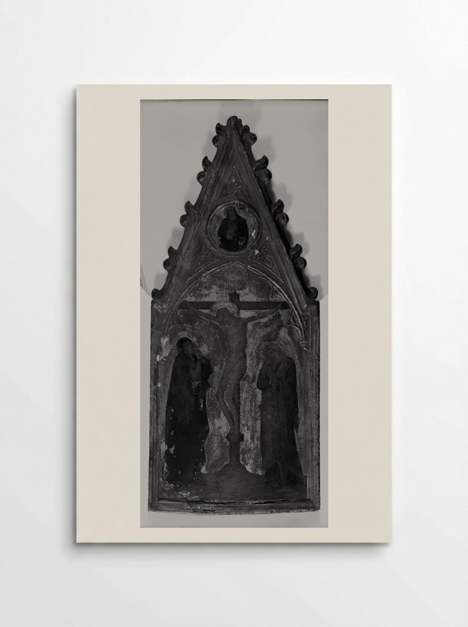 Crucifixion with the Virgin and Saint John - Andrea Vanni - Poster