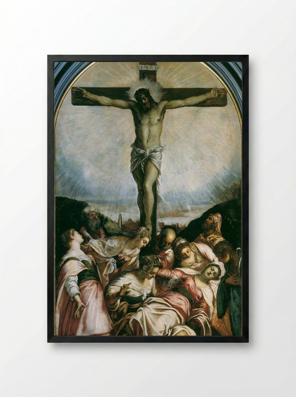 Crucifixion - Tintoretto - Framed Print Black