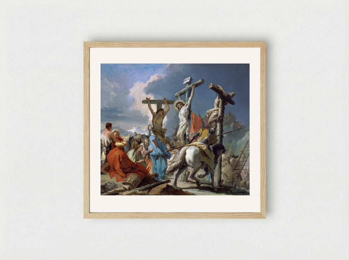 Crucifixion - Giovanni Battista Tiepolo - Framed Print Wood