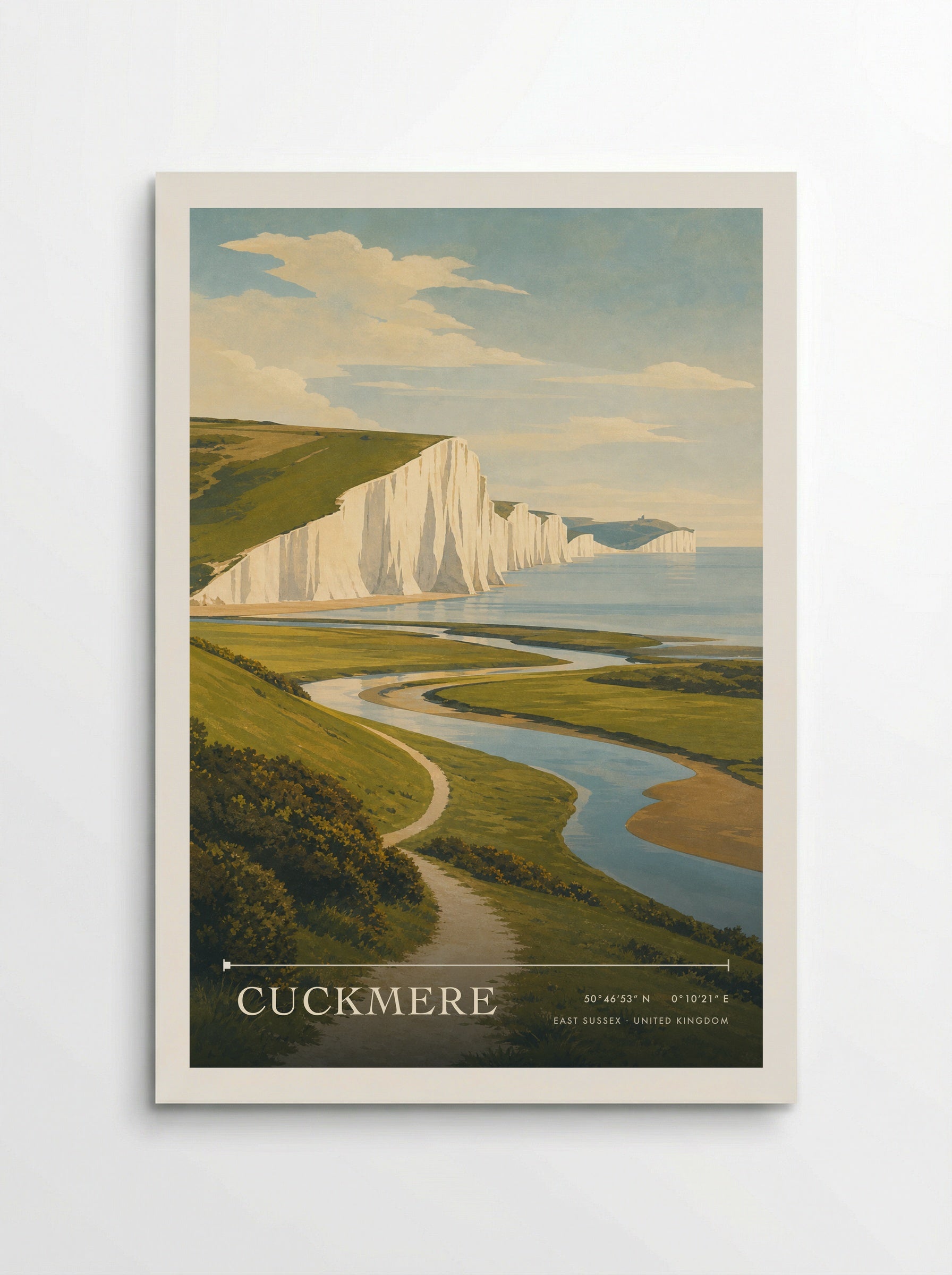Cuckmere East Sussex United Kingdom Travel Poster - Poster