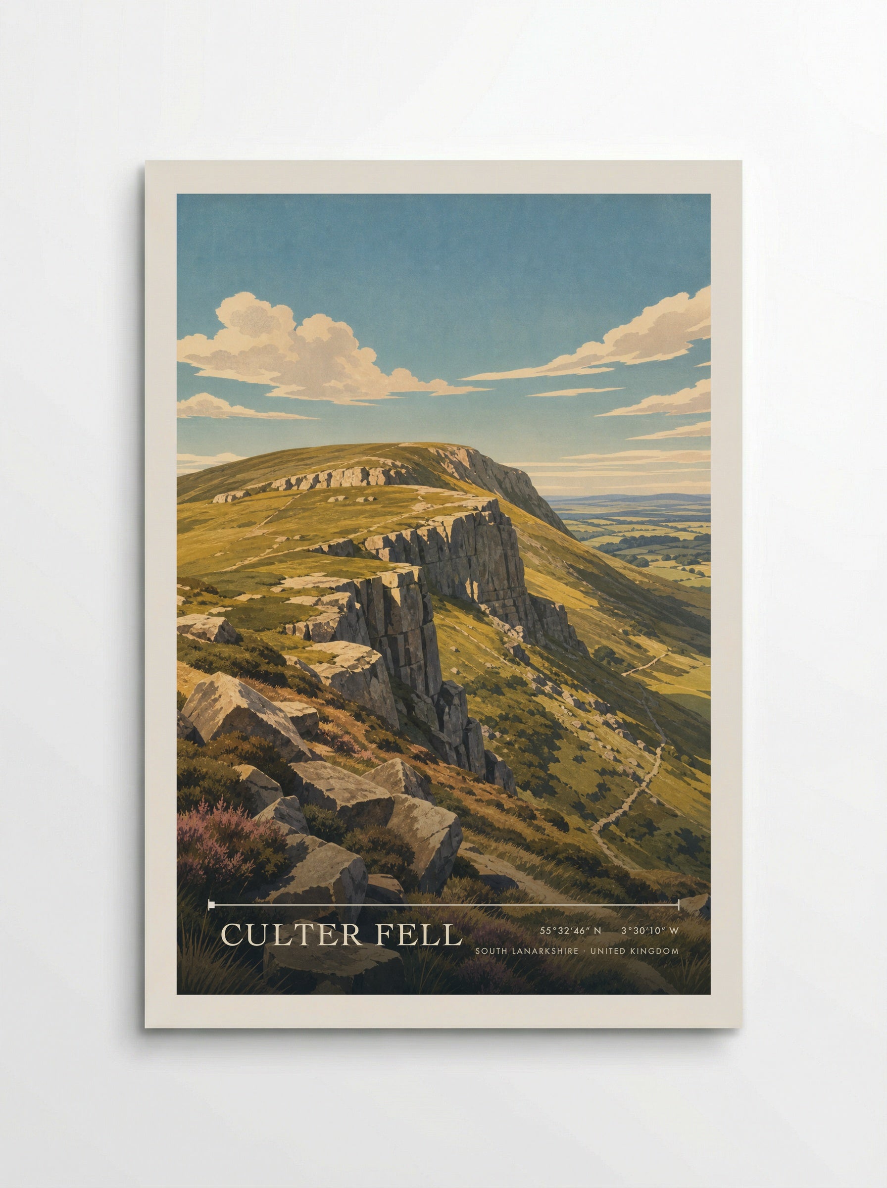 Culter Fell South Lanarkshire United Kingdom Travel Poster - Poster