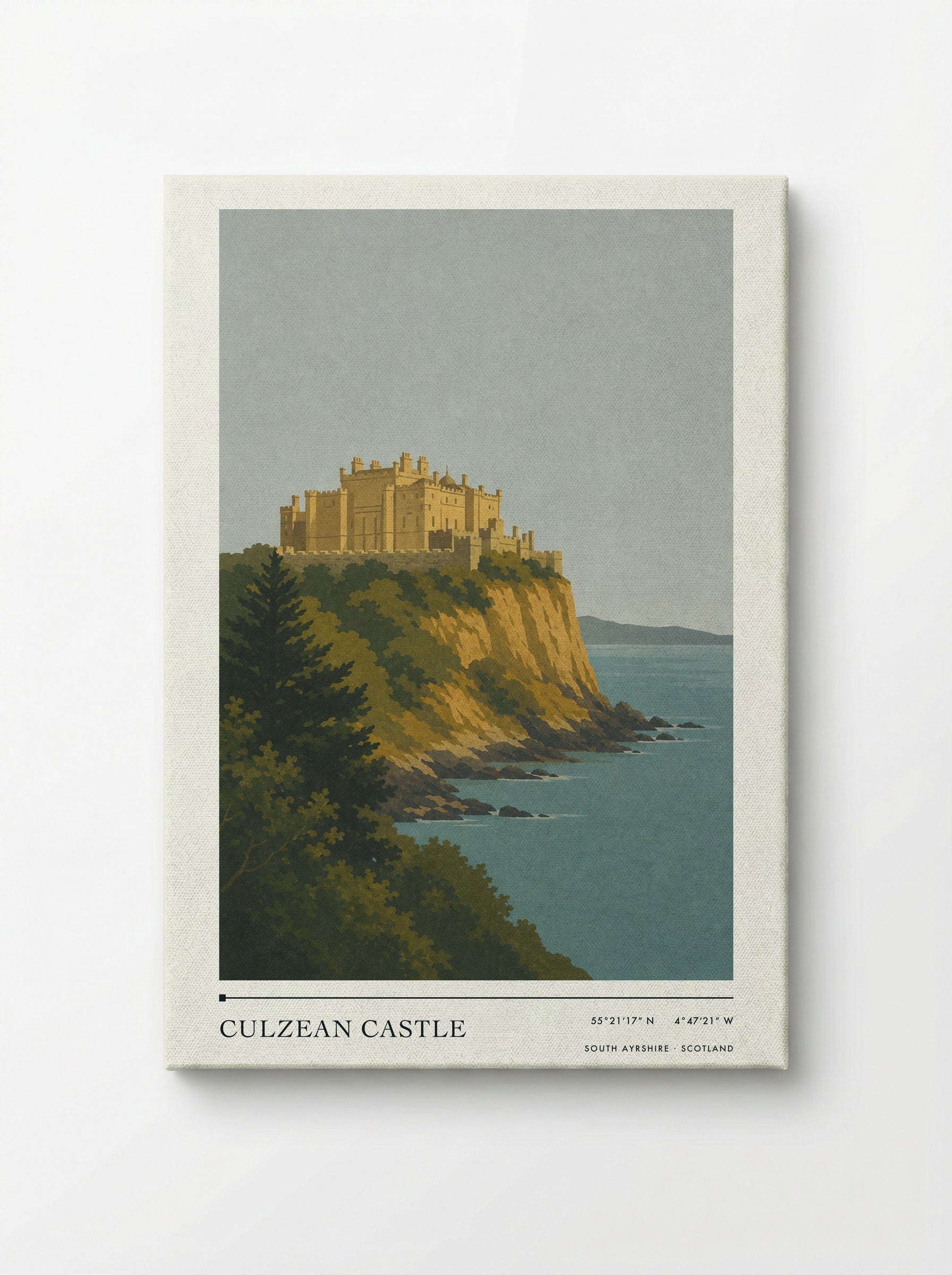 Culzean Castle Travel Poster Artwork - Canvas