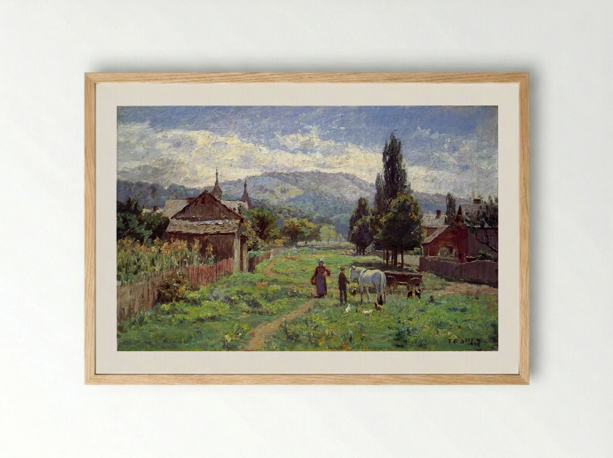 Cumberland Mountains - T. C. Steele - Framed Print Wood