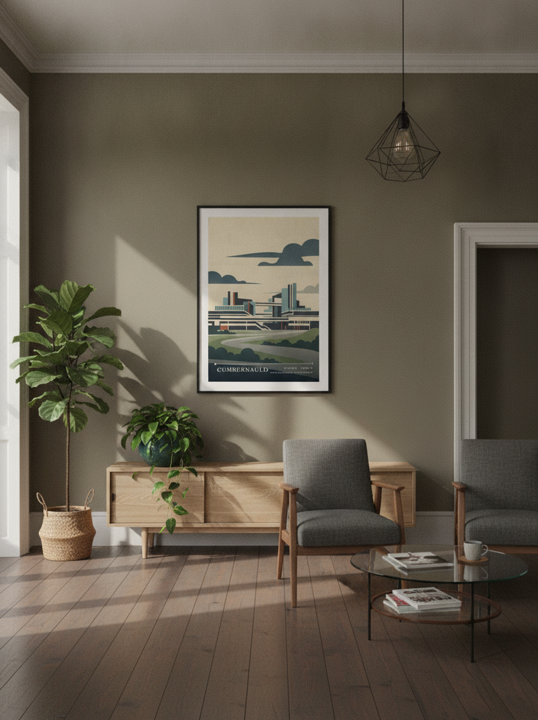 Cumbernauld North Lanarkshire United Kingdom Travel Poster - Lifestyle