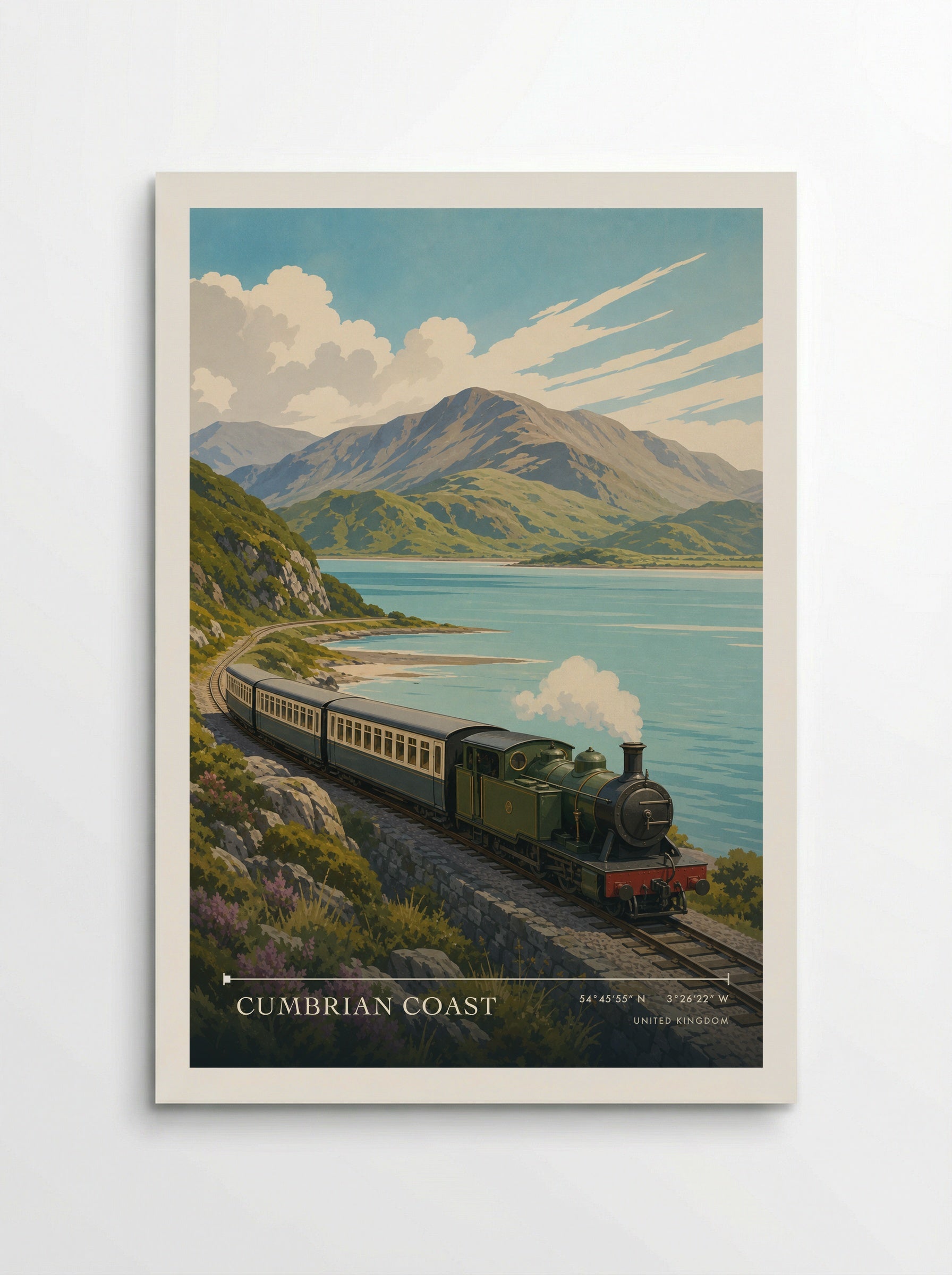 Cumbrian Coast United Kingdom Travel Poster - Poster