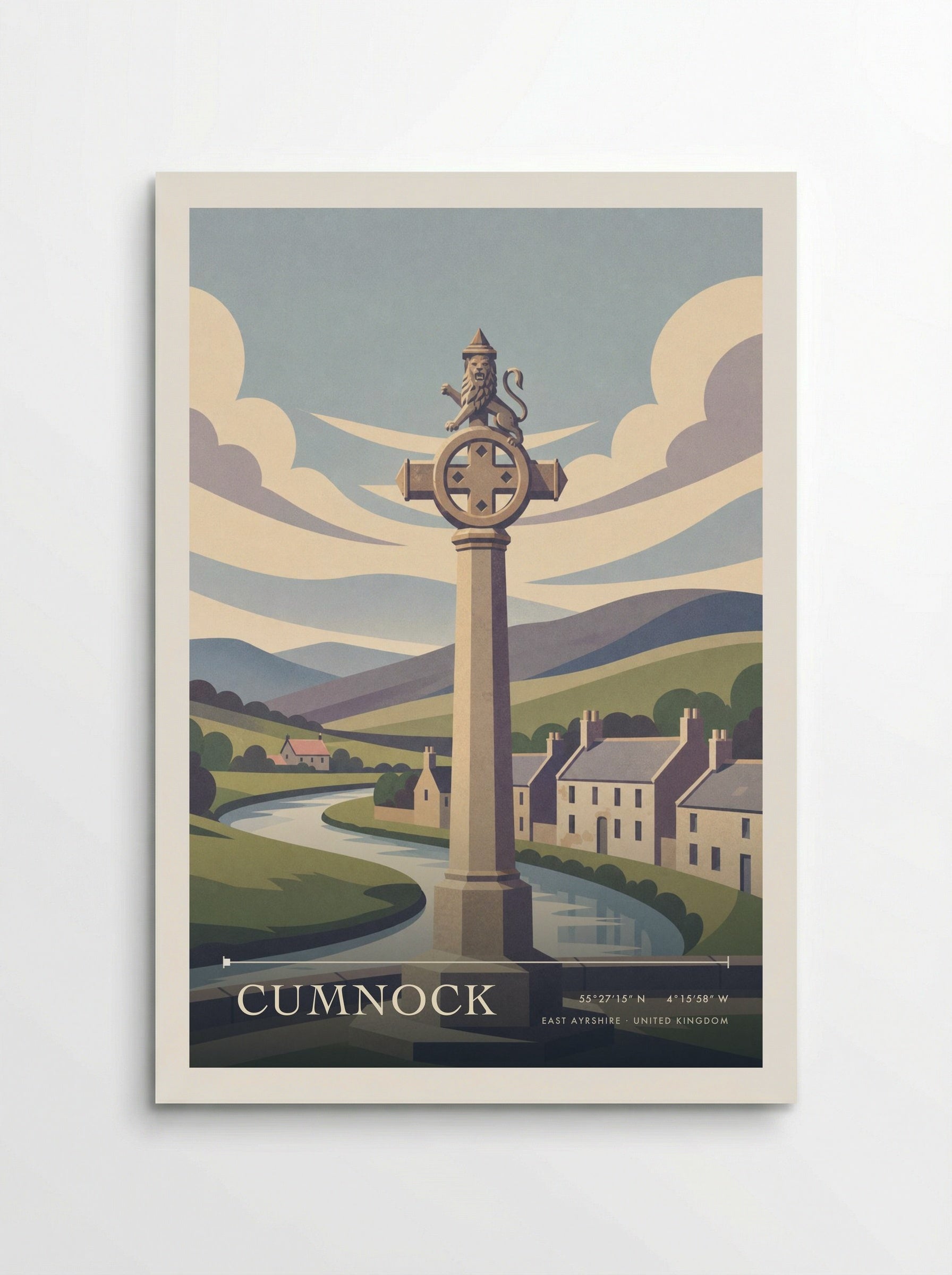Cumnock East Ayrshire United Kingdom Travel Poster - Poster