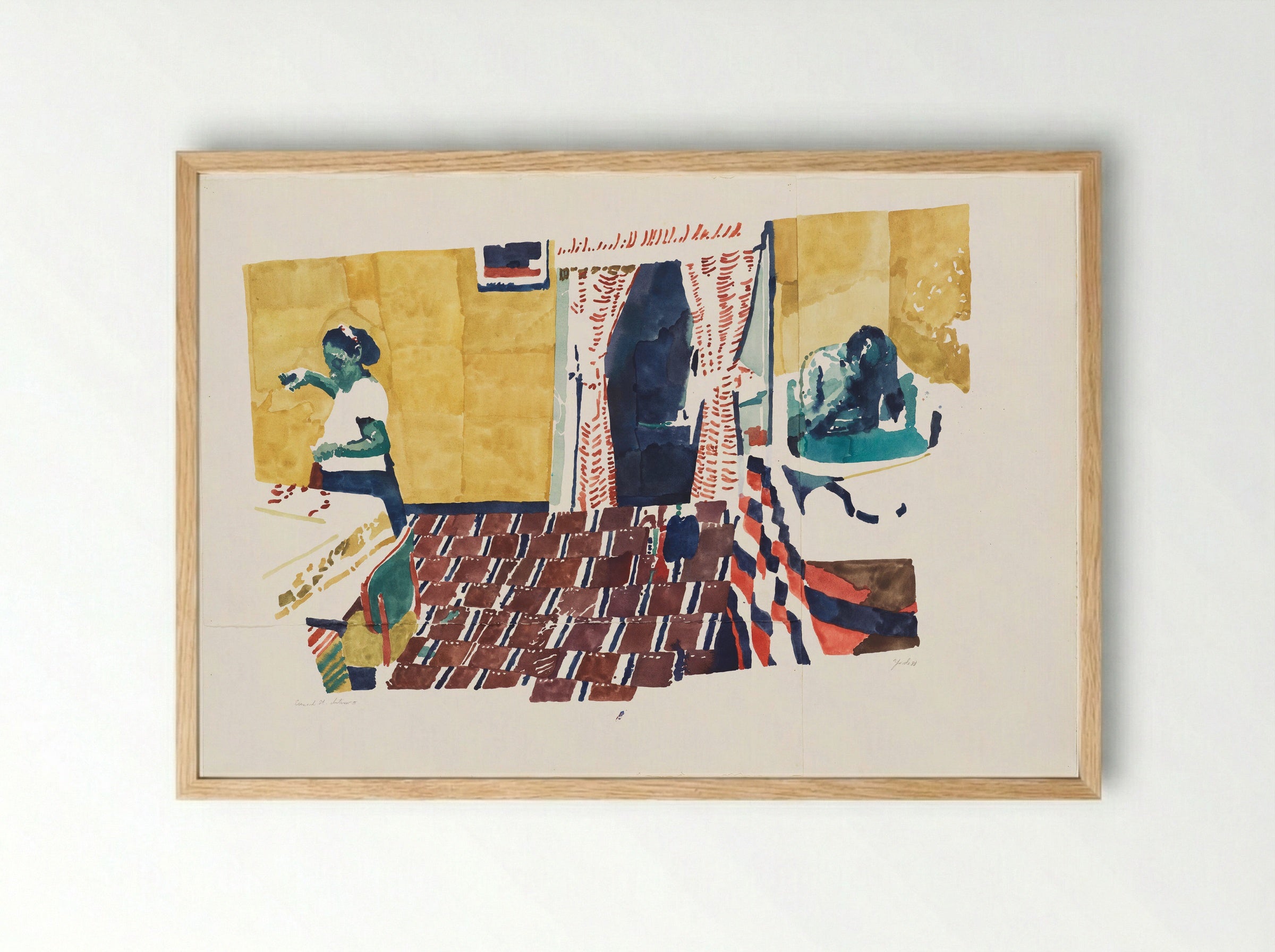 Cunard Street, Interior II - Richard Foster Yarde - Framed Print Wood