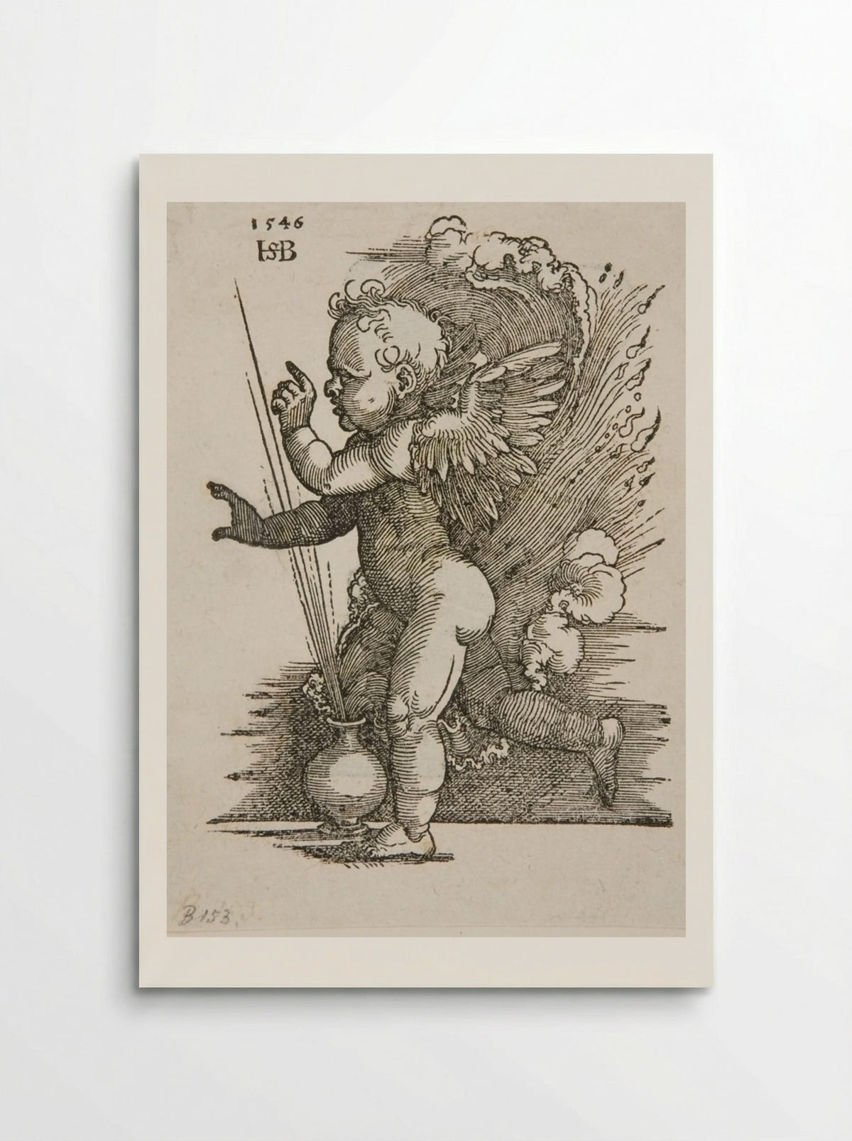 Cupid Running to Left - Sebald Beham - Poster