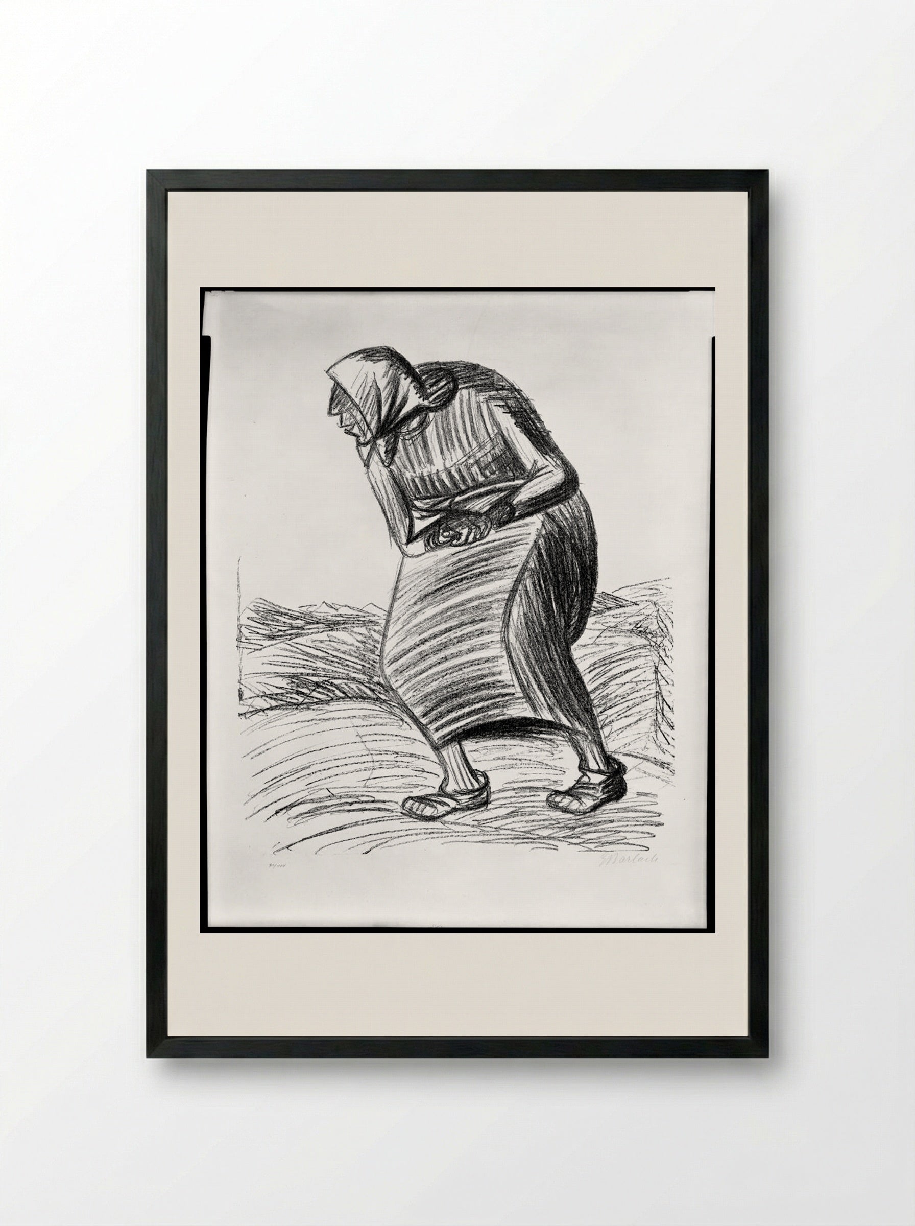Curse - Ernst Barlach - Framed Print Black