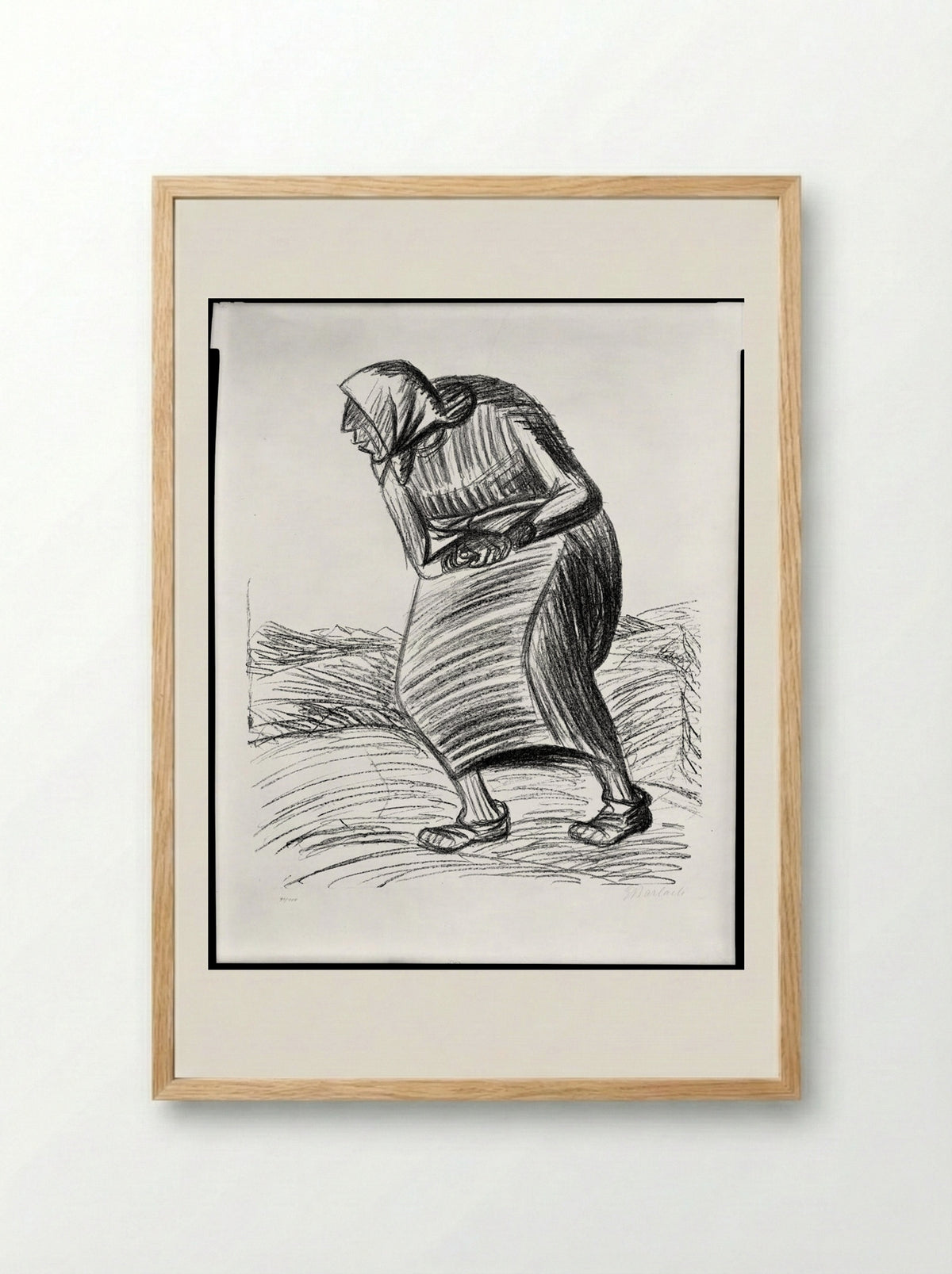 Curse - Ernst Barlach - Framed Print Wood