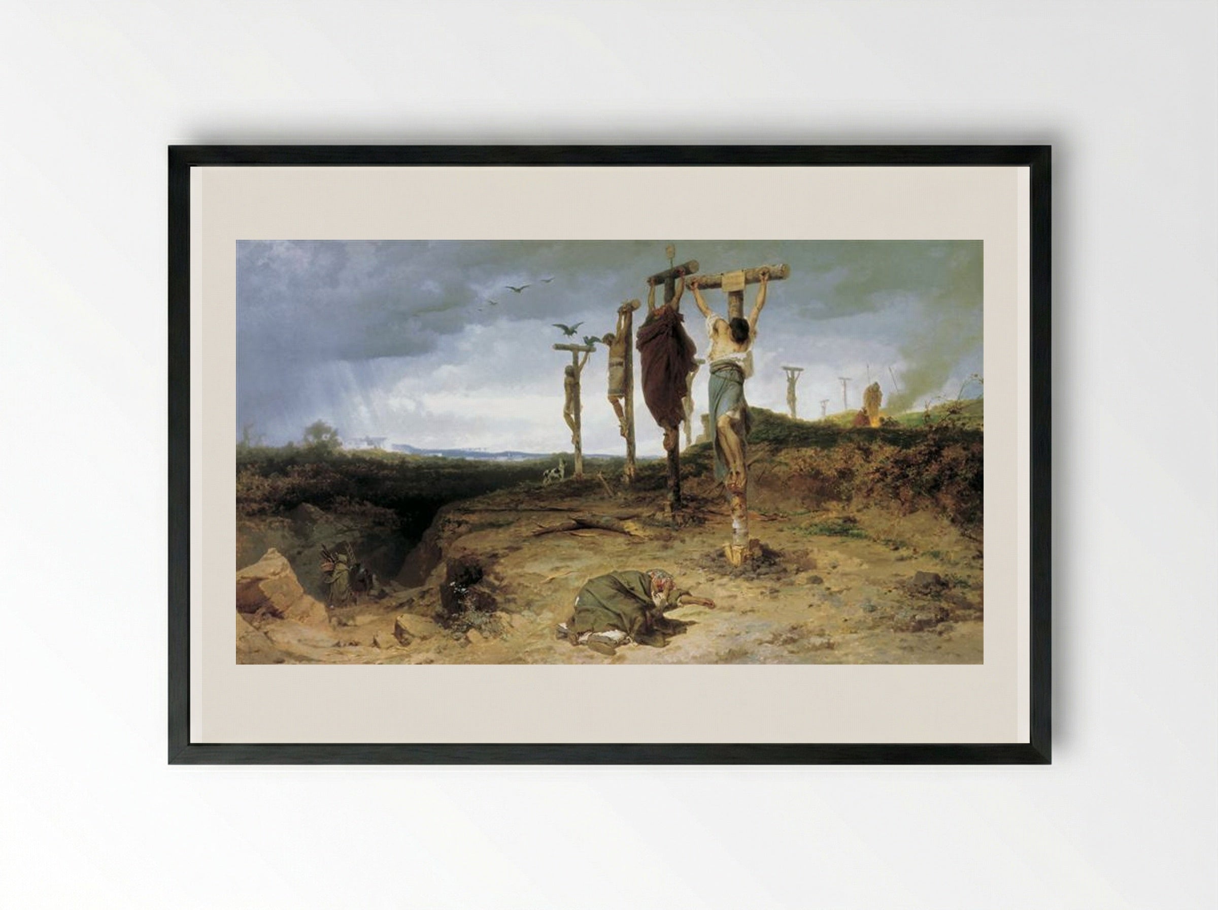 Cursed Field: The Place of Execution in Ancient Rome - Fyodor Bronnikov - Framed Print Black